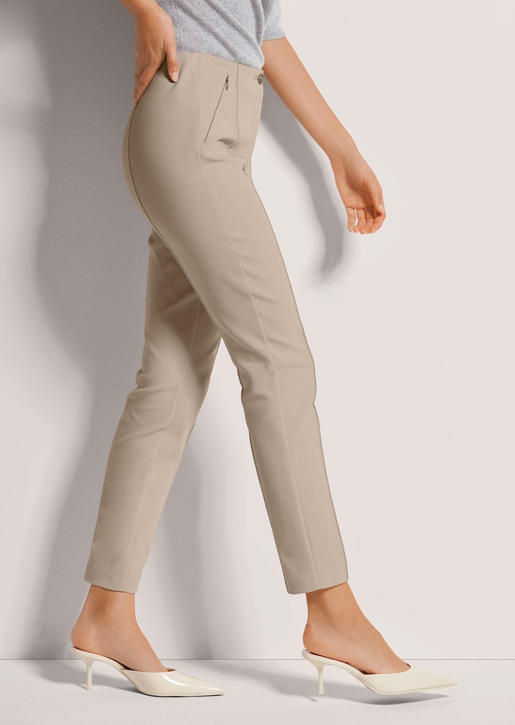 MADELEINE Stoffhose »Hose Schlanke Stretch-Hose mit Biesen«