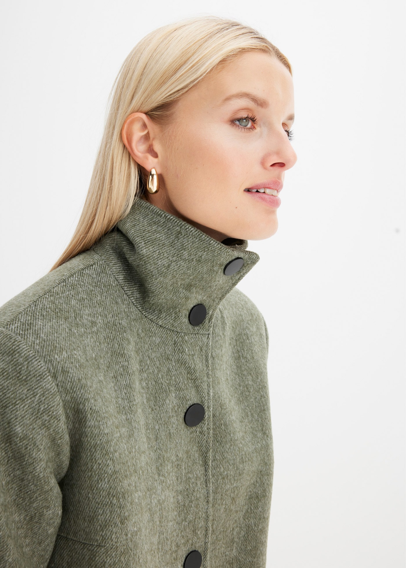 bonprix Kurzmantel »Kurzmantel in Wolloptik« Kurzmantel in Wolloptik