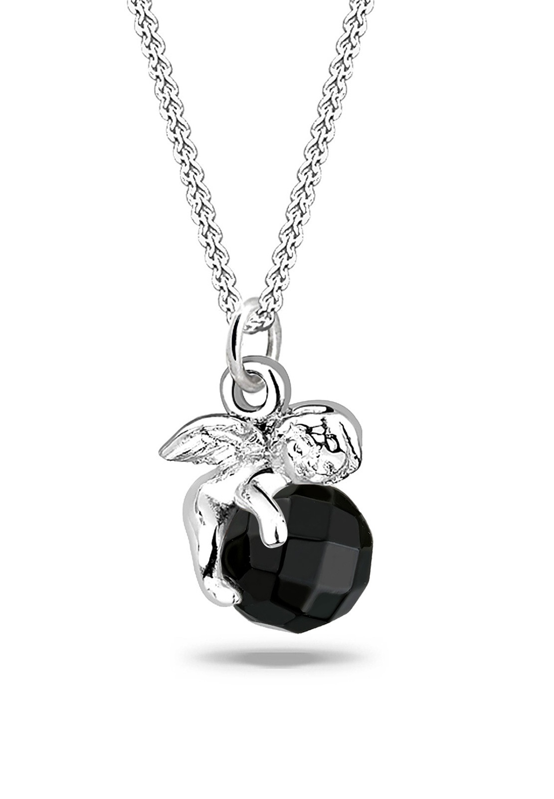 Elli Collierkettchen »Engel Onyx 925 Sterling Silber«