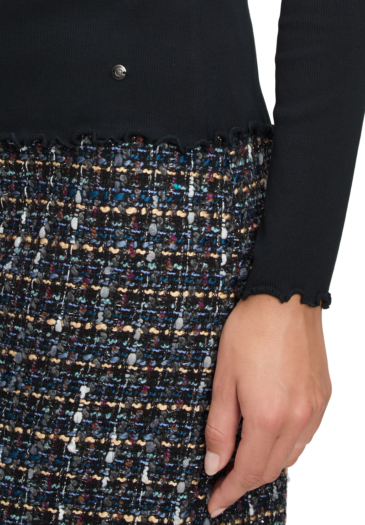 Betty&Co Langarmshirt »Langarm-Shirt mit Rippenstruktur«