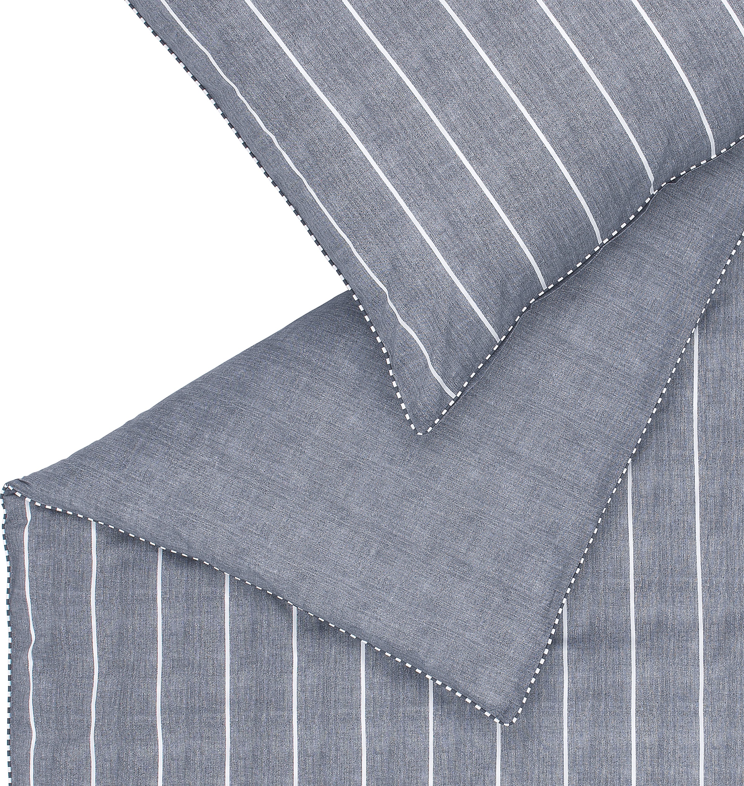 Esprit Bettwäsche »Harp Stripe«, (2 tlg.), in Renforce Qualität, 100%  Baumwolle (BCI Better Cotton Initiative), Bett- und Kopfkissenbezug mit  Reißverschluss, Winter- und Sommerbettwäsche im OTTO-Shop