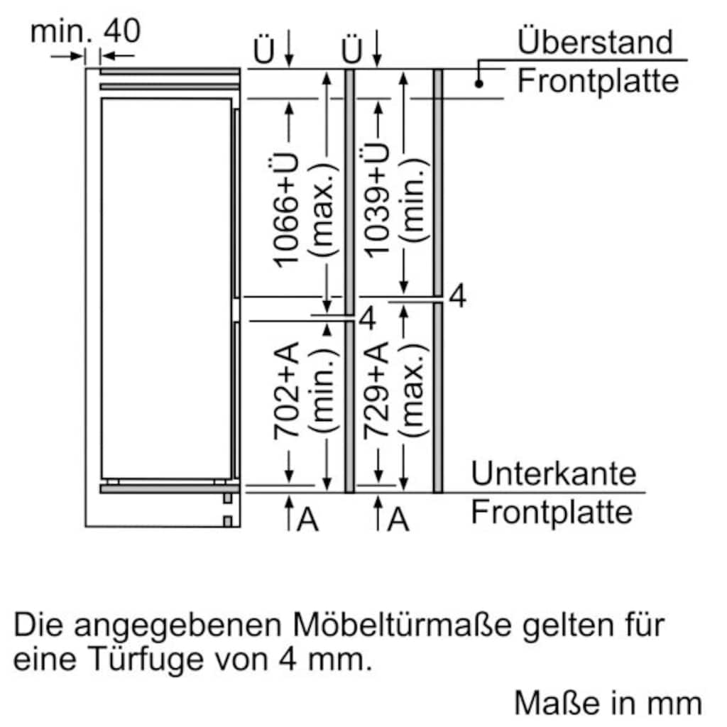 NEFF Einbaukühlgefrierkombination »KI7862FE0«, KI7862FE0, 177,2 cm hoch, 54,1 cm breit