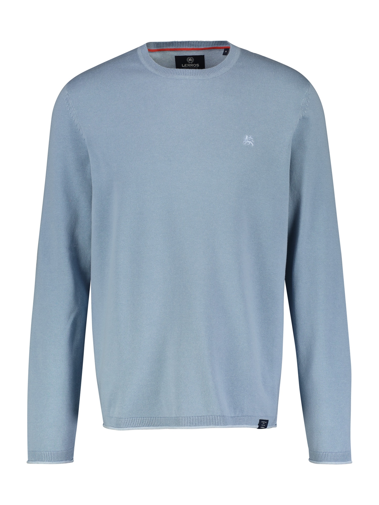 LERROS Strickpullover »Rundhalspullover, Flachstrick«