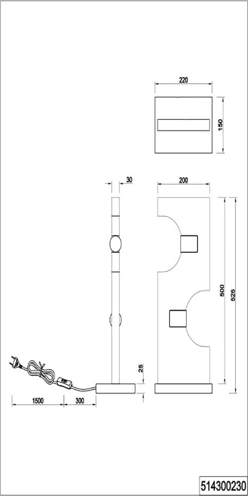 TRIO Leuchten Tischlampe »Tailor«, Holz naturbelassen, für Leuchtmittel 2 x E27