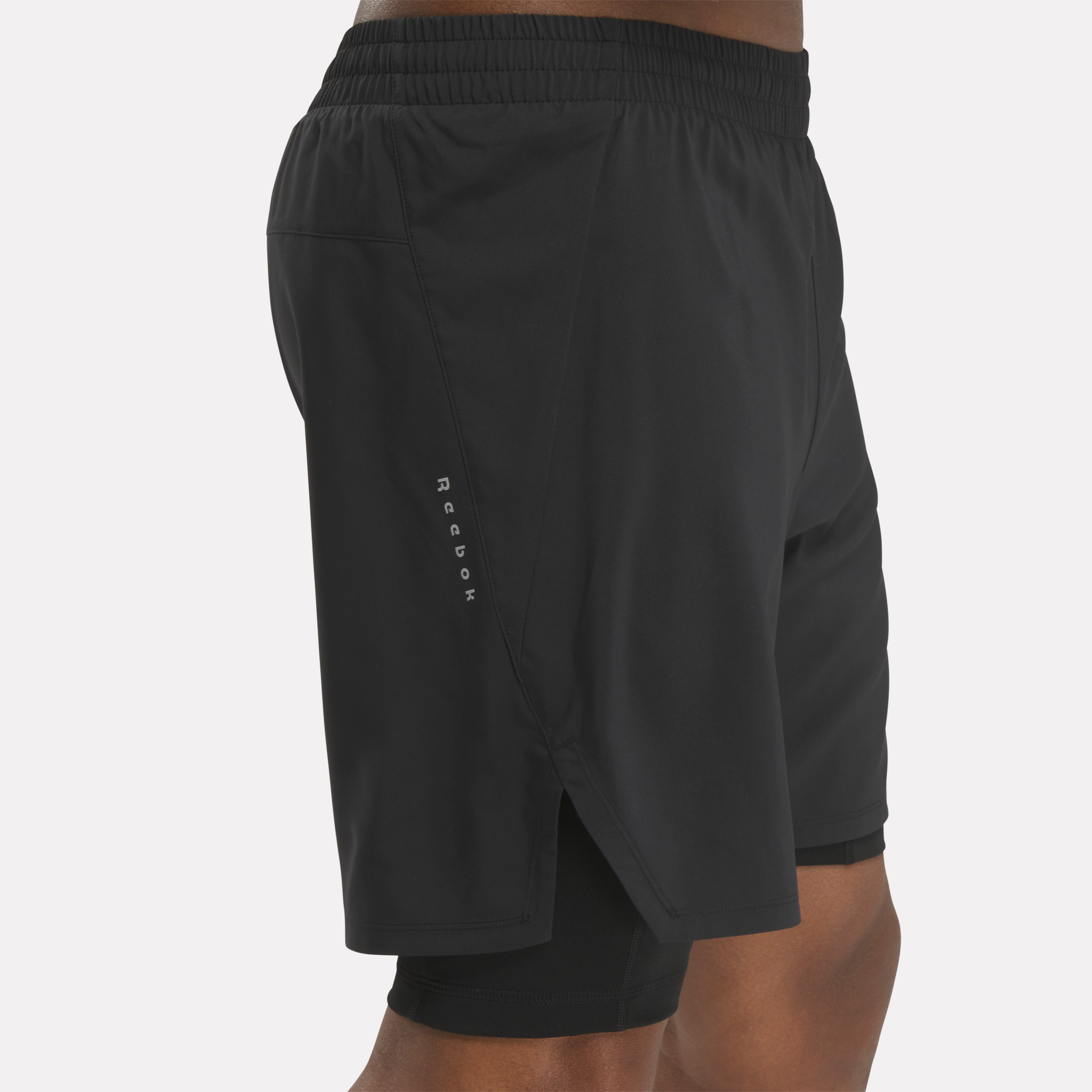 Reebok Shorts »RUNNING 2-1 SHORT/BLACK/SOLAR LIME«, (1 tlg.)