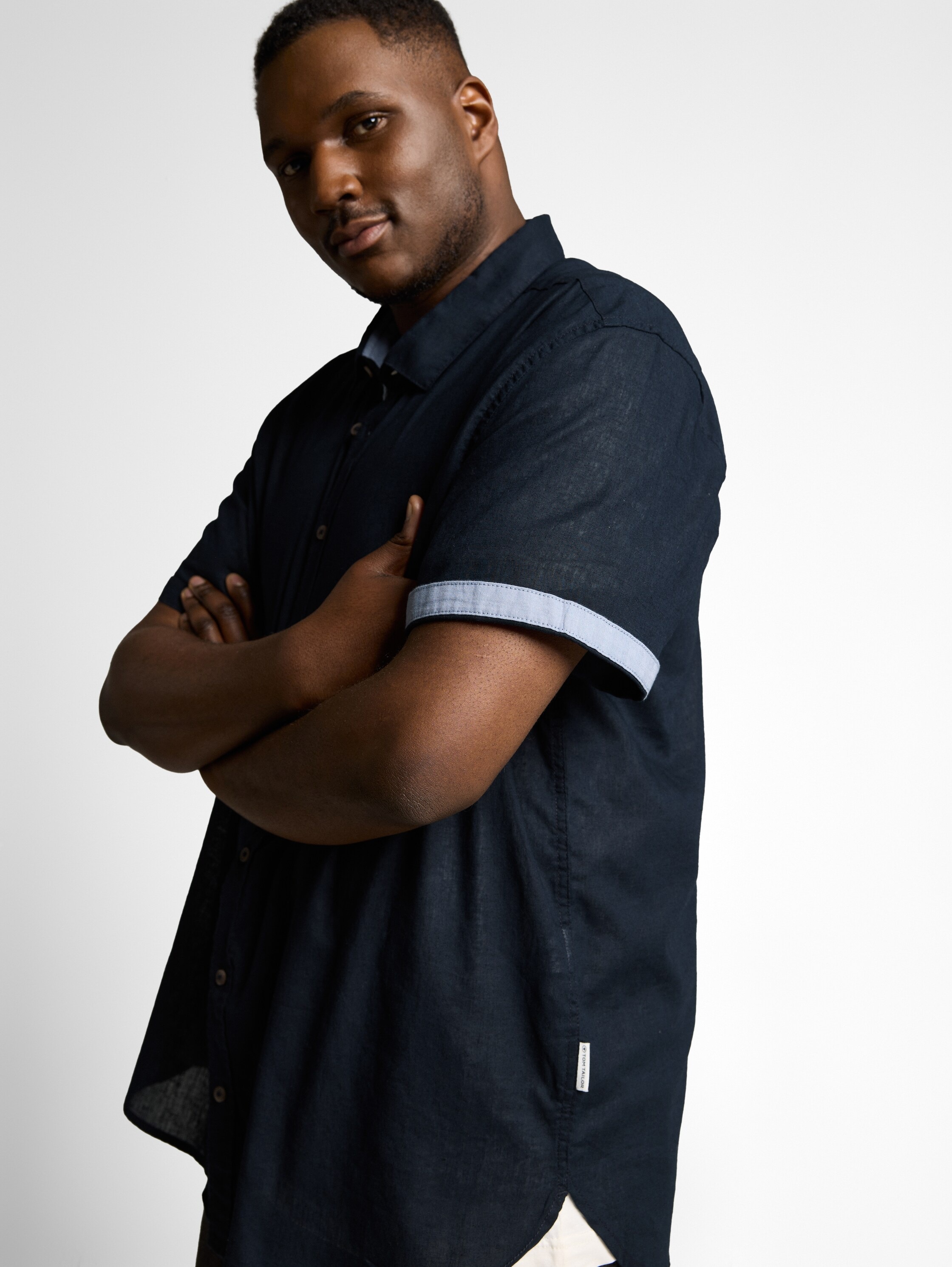 TOM TAILOR PLUS Leinenhemd aus Leinen - Große Größen