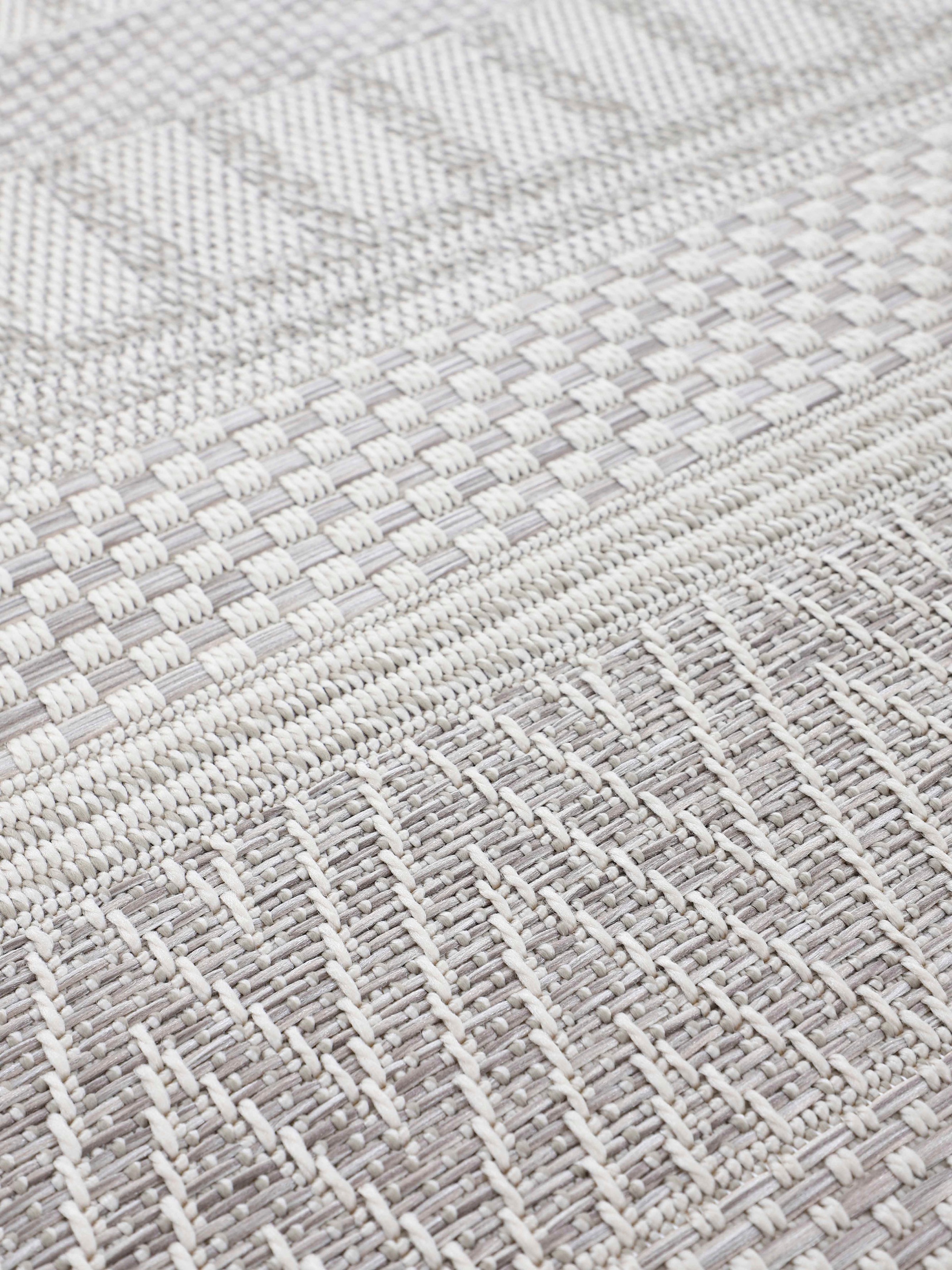 carpetfine Teppich »Boho 100«, rund, 4 mm Höhe, robustes Flachgewebe, Sisal Optik, UV-beständig, Außenbereich