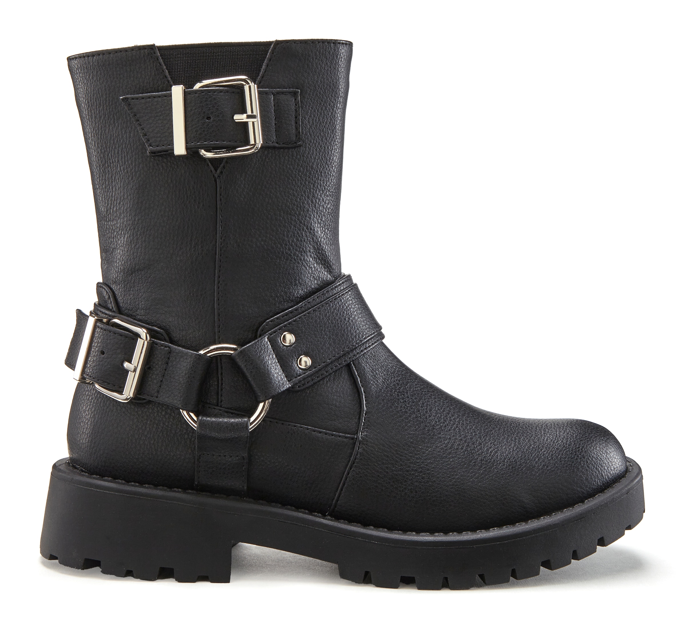 LASCANA Bikerboots, mit trendigen Zierschnallen, Stiefel, Stiefelette