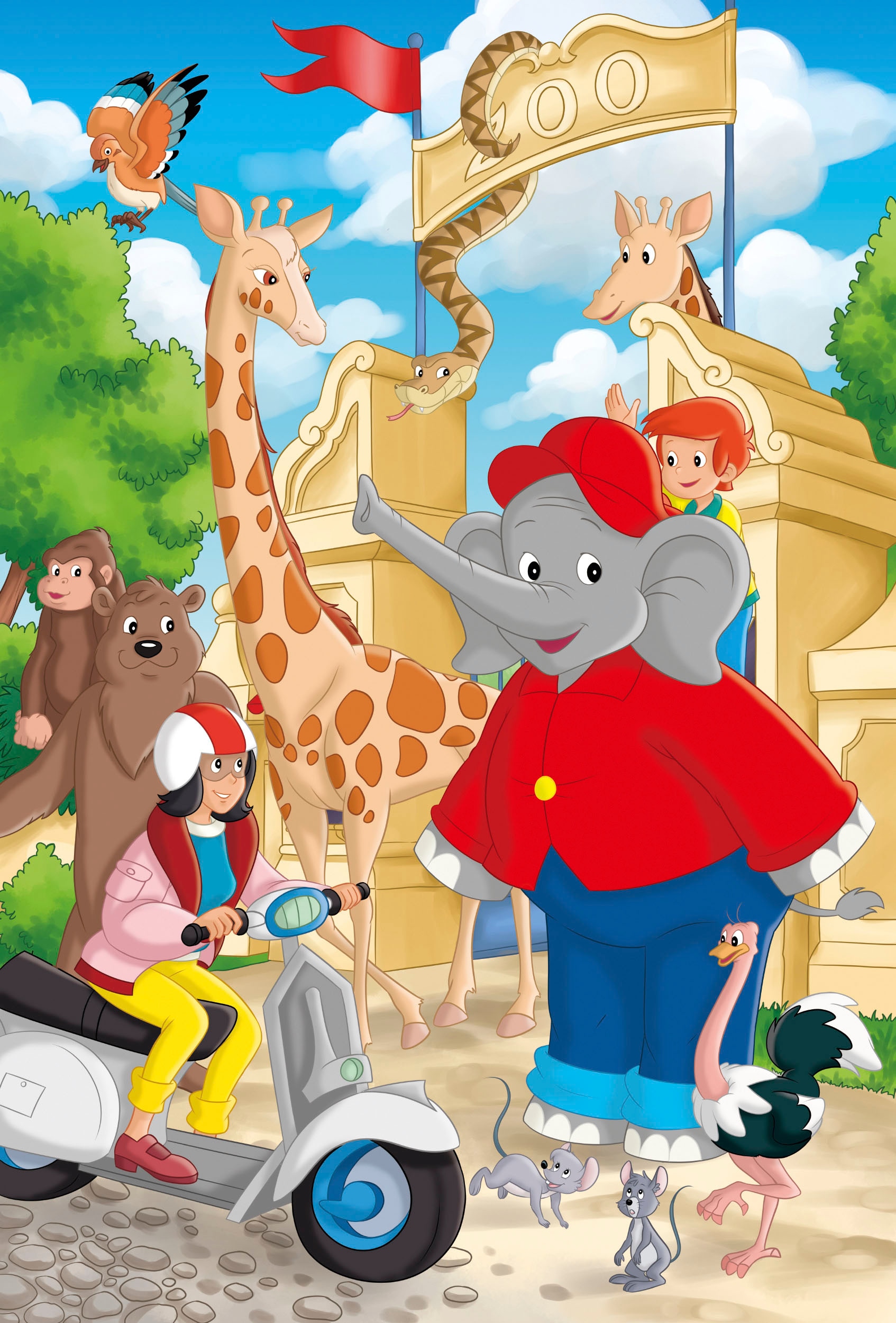 Schmidt Spiele Puzzle »Benjamin Blümchen, Im Zoo«, (72 tlg.), 3x24 Teile