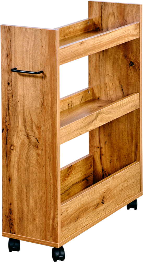 KESPER® Küchenregal »Nischenregal« 1 Stk. tlg. mit 3 Abstellflächen und 4 Rädern, davon 2 mit Bremse
