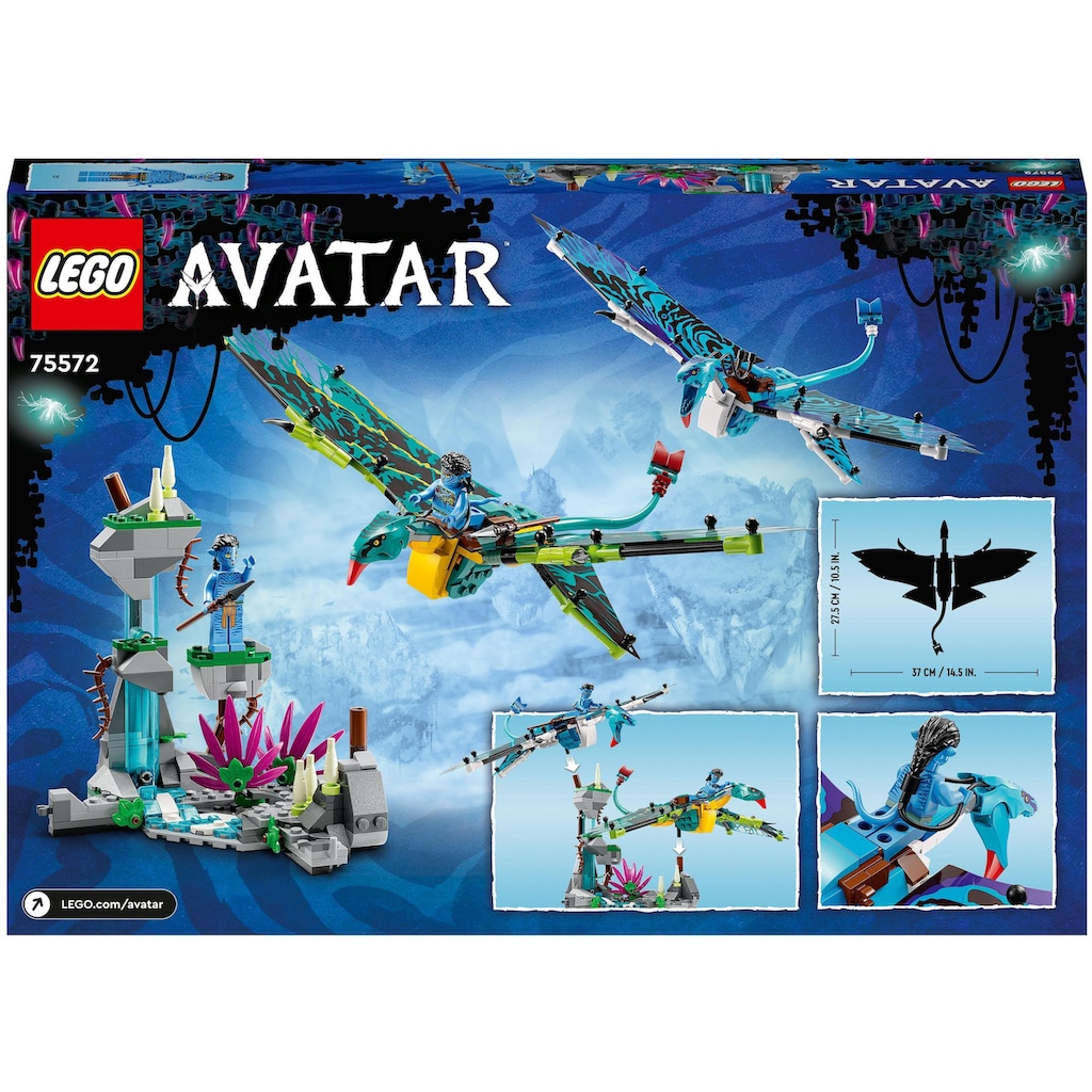 LEGO® Konstruktionsspielsteine »Jakes und Neytiris erster Flug auf einem Banshee (75572), LEGO® Avatar«, (572 St.)