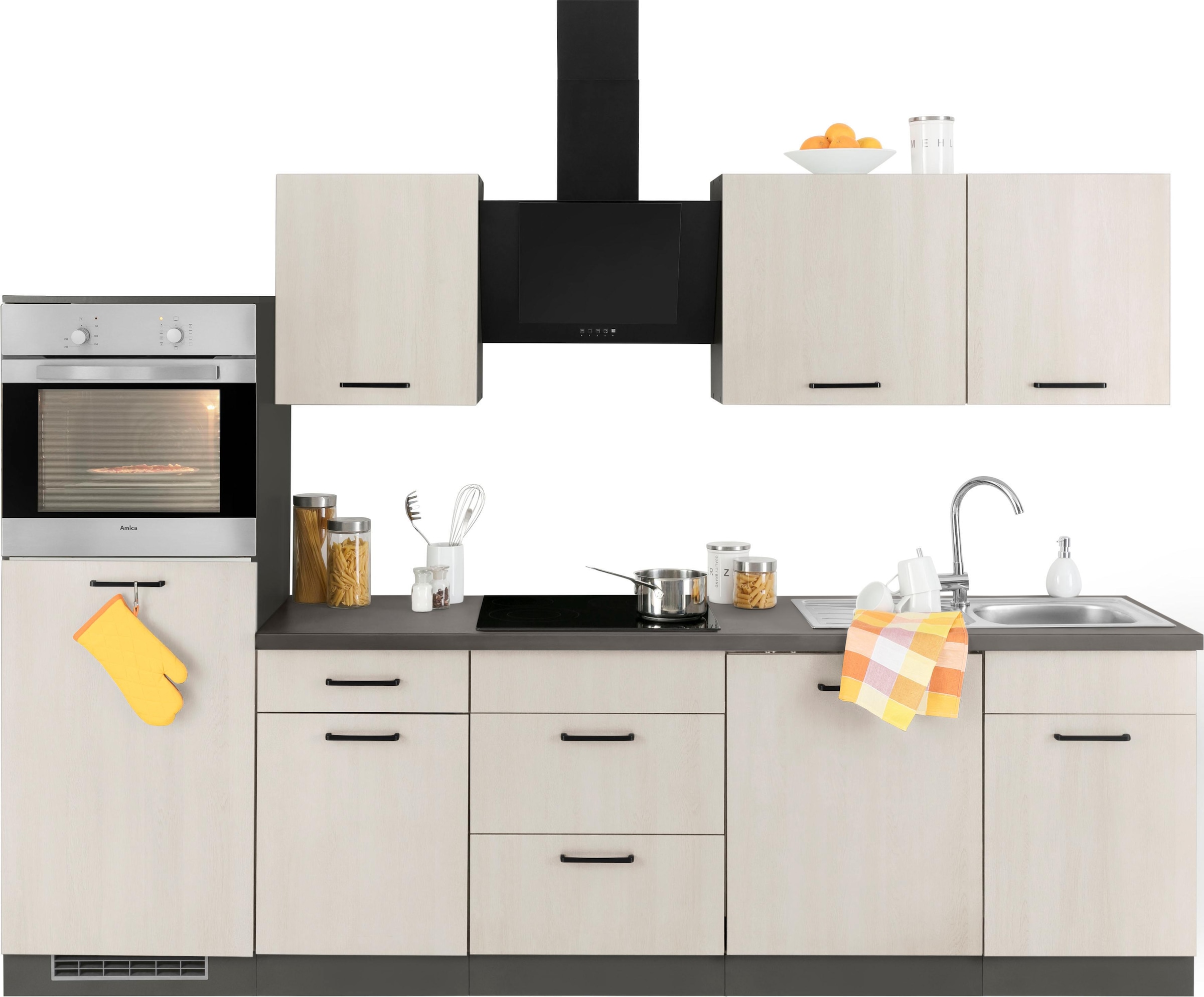 wiho Küchen Küchenzeile »Esbo«, 280 Breite E-Geräte, ohne OTTO Online Shop cm im