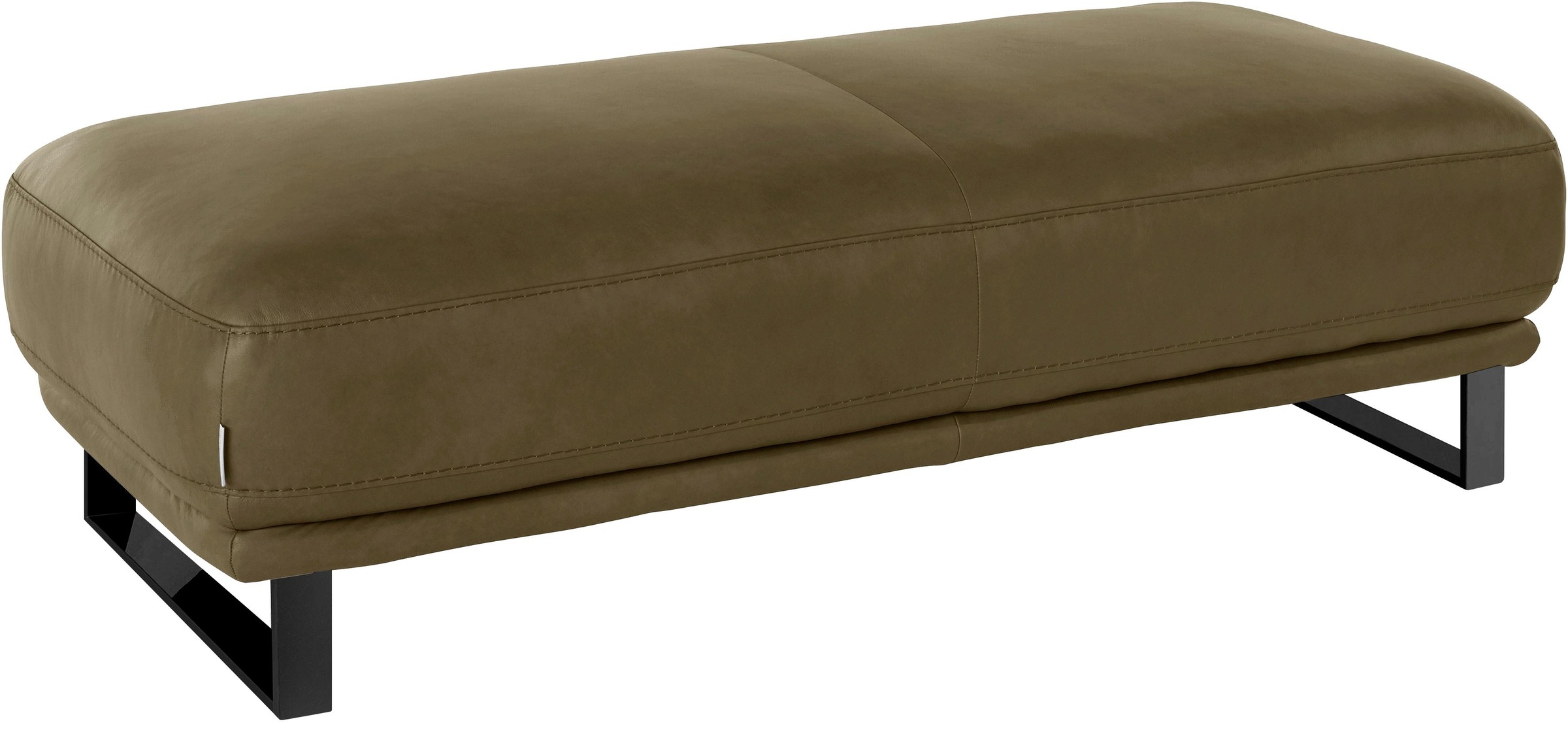 W.SCHILLIG Hocker »montanaa«, mit Metallkufen in Schwarz pulverbeschichtet, Breite 141 cm