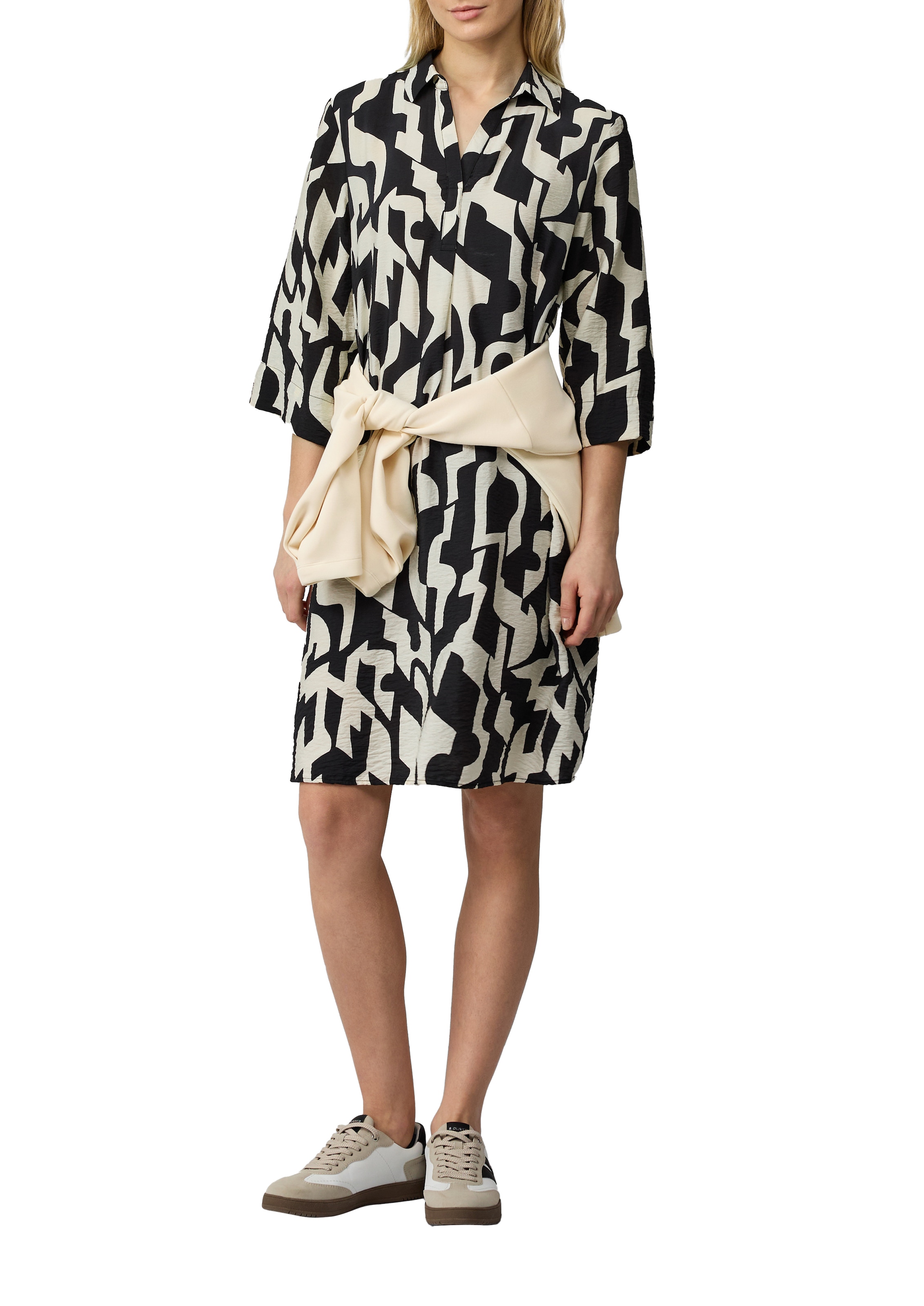 s.Oliver Blusenkleid Eingrifftaschen mit All-Over Print