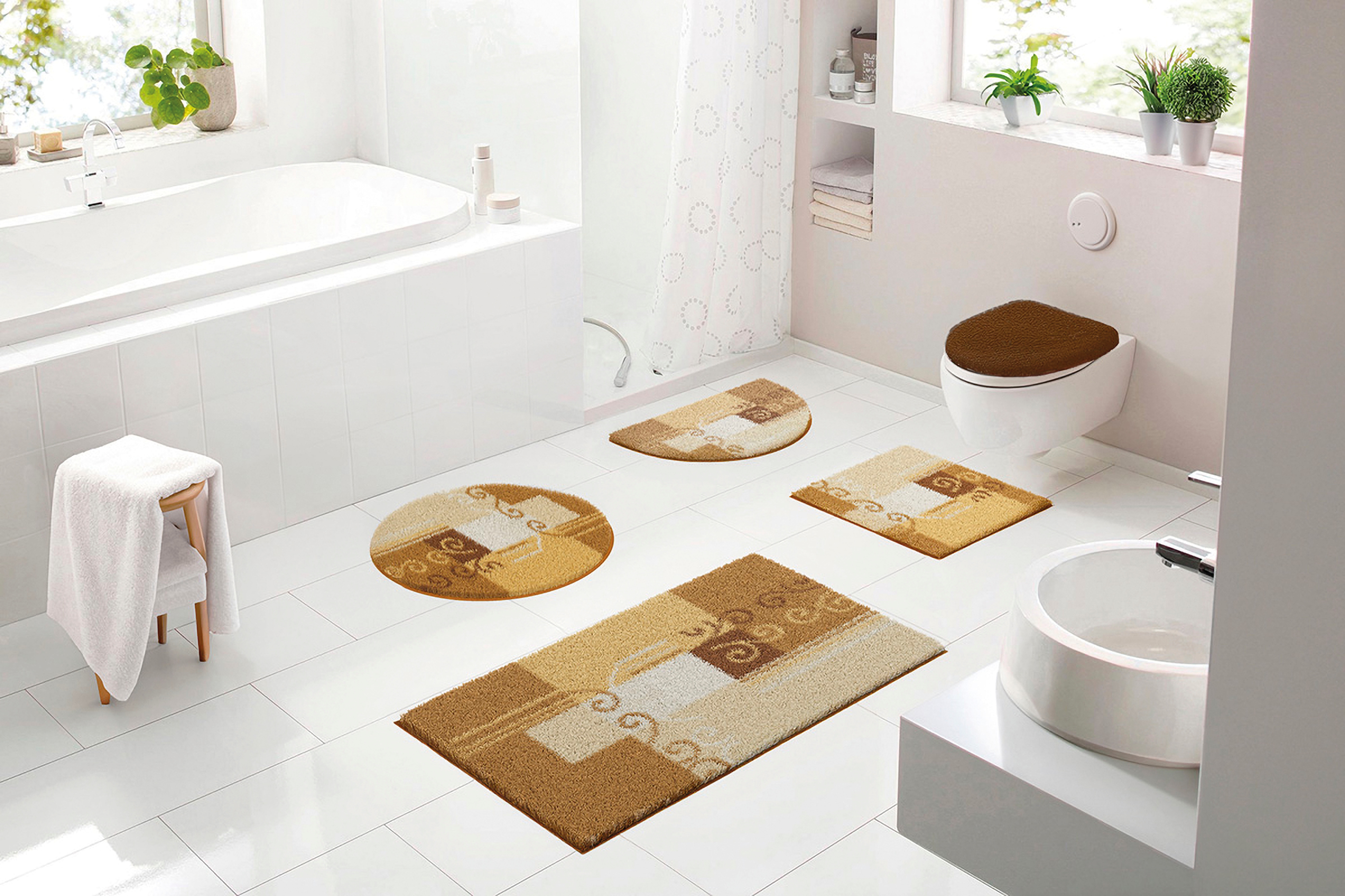 Grund Badematte »Frida« Höhe 20 mm rutschhemmend beschichtet schnell trocknend 5 Jahre GRUND Garantie, Made in Europe, sehr weicher Flor in beige