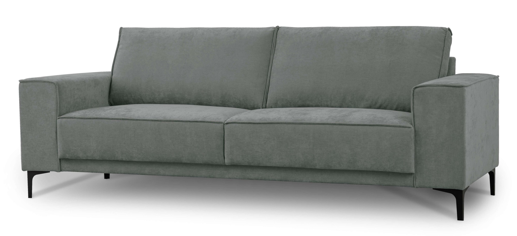 Places of Style 3-Sitzer »3er Sofa Oland, Struktur, Flachgewebe, Luxus-Microfaser, Boucle«, 224 cm, Wellenunterfederung, Skandi-Design, Metallfüße