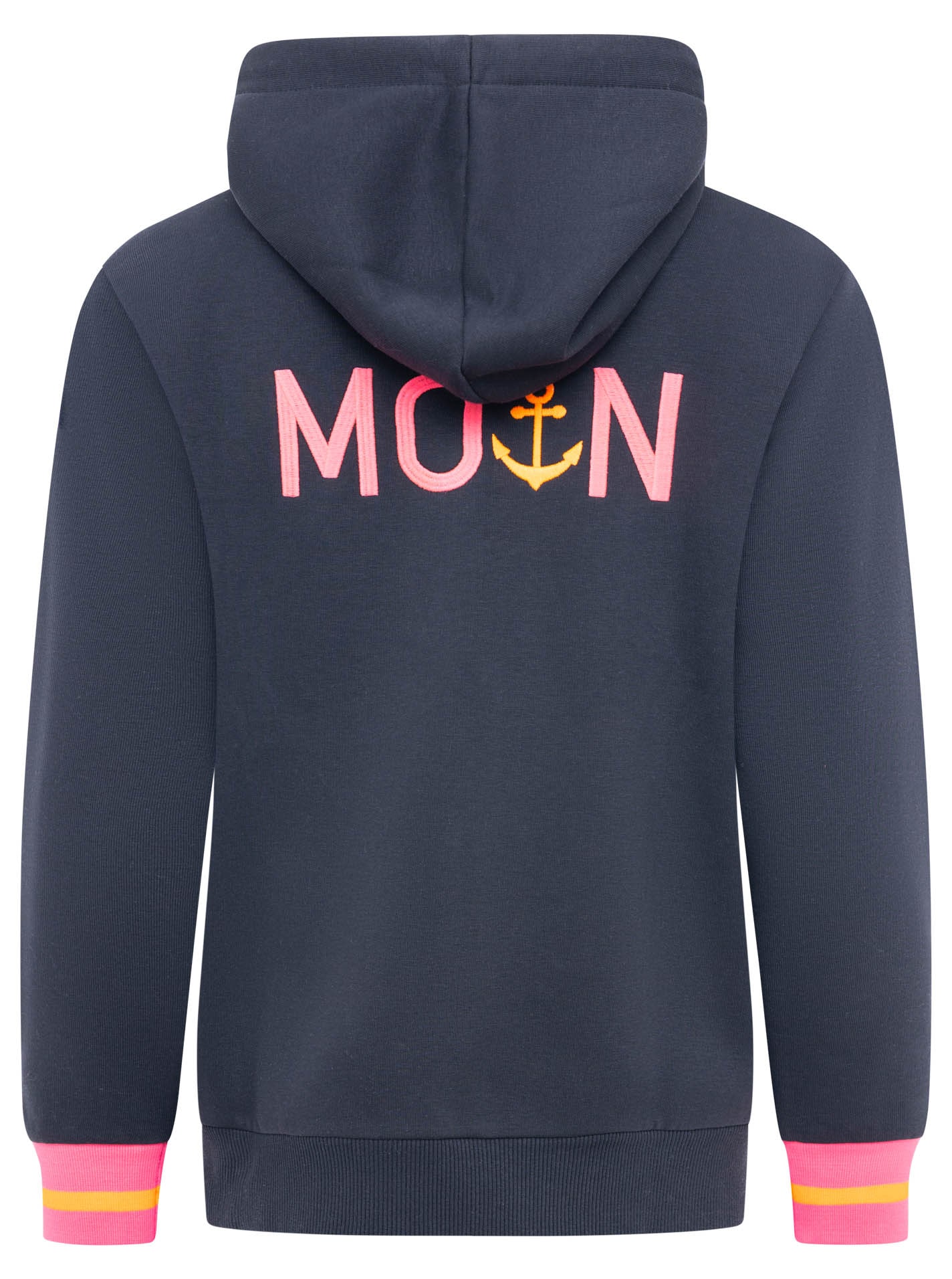 Zwillingsherz Kapuzensweatjacke Regular Fit, Stickerei, Reißverschluss, Langarm, Kontast-Details