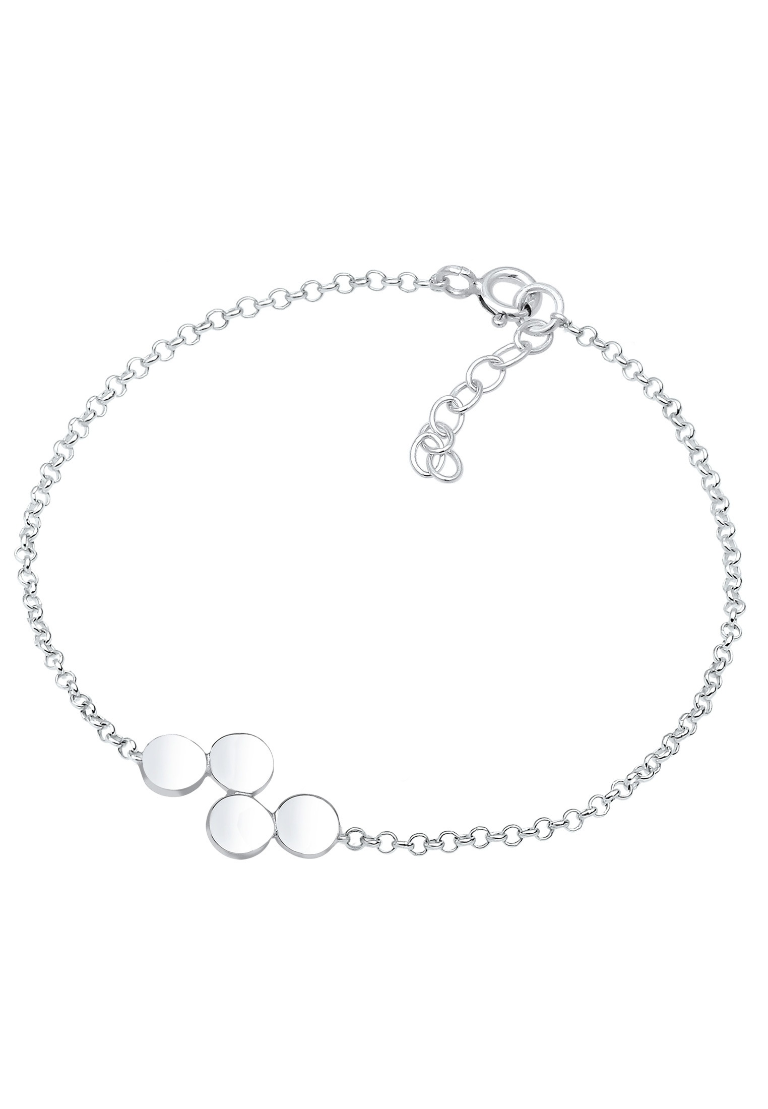 Elli Armkette »Armband Plättchen Kreis 925 Sterling Silber«