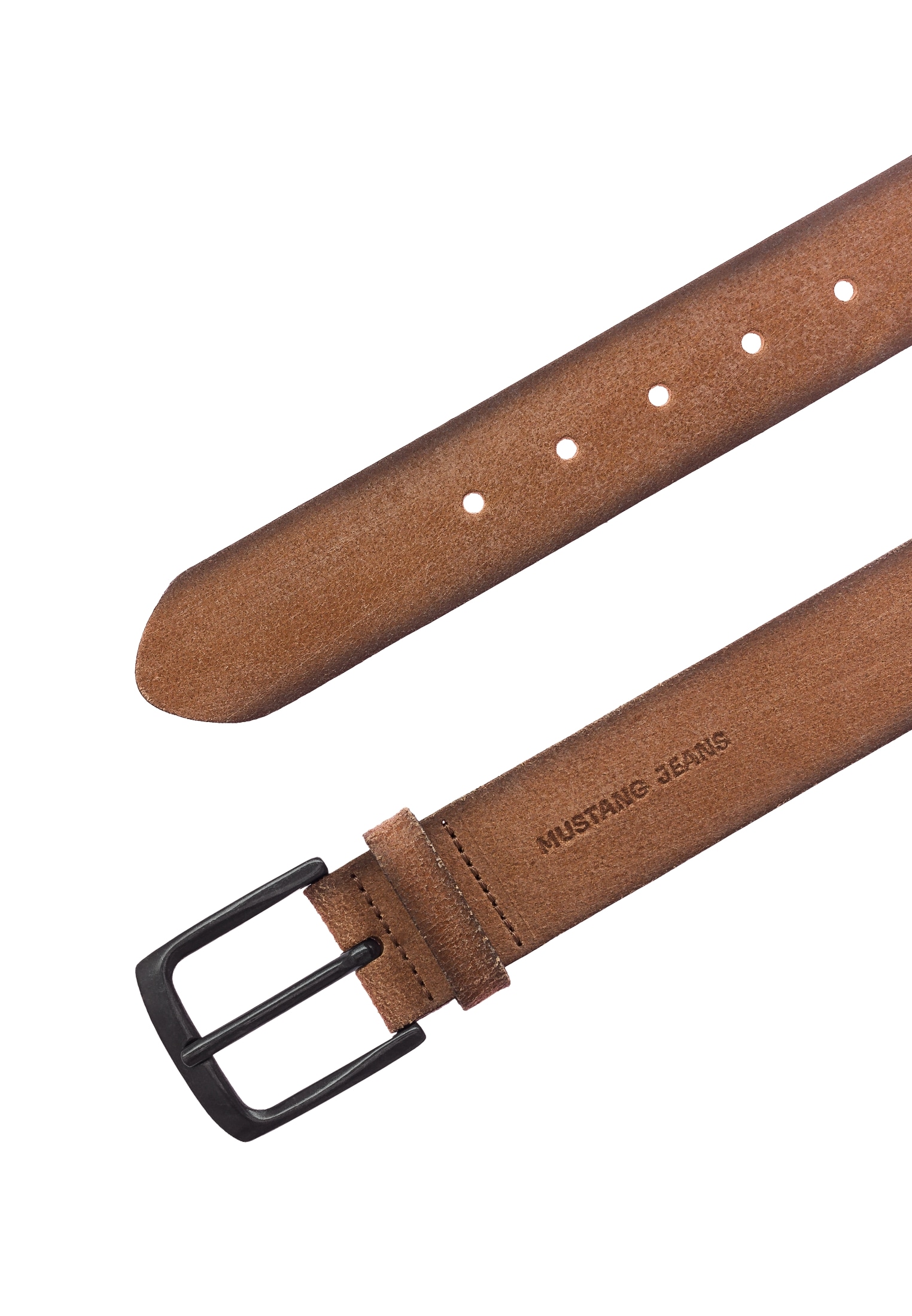 MUSTANG Ledergürtel mit 4 cm Breite, aus Rindsleder, in Antik-Optik
