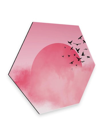 Wall-Art Metallbild »Vogel Sonnenuntergang Pink«, (1 St.) kaufen