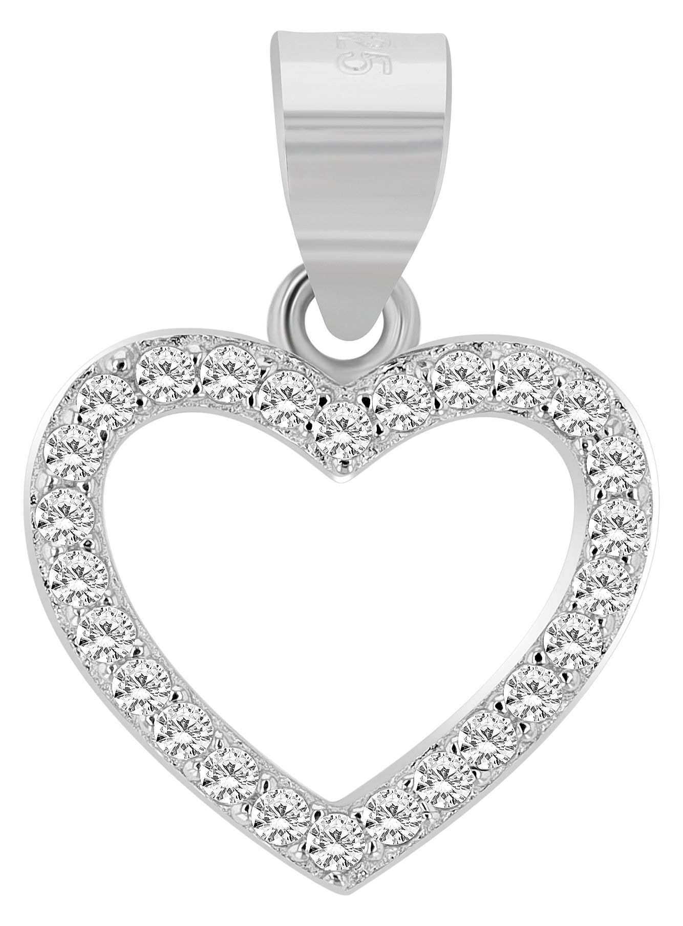 Adelia´s Herzanhänger »Damen Anhänger ¿ Herz Herzanhänger aus 925 Silber«