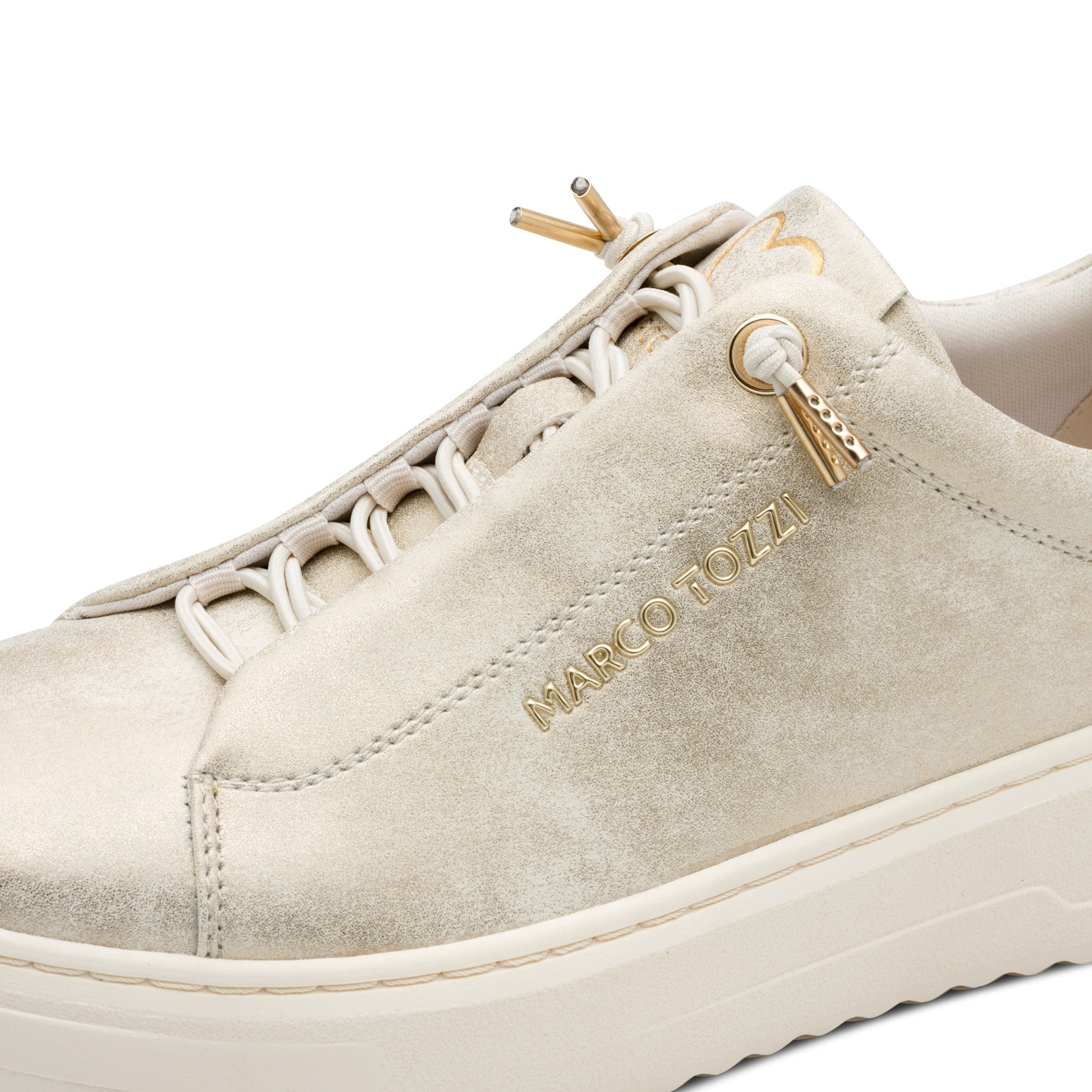 MARCO TOZZI Slip-On Sneaker  , Freizeitschuh, Halbschuh, Schnürschuh mit seitlichem Logoschriftzug