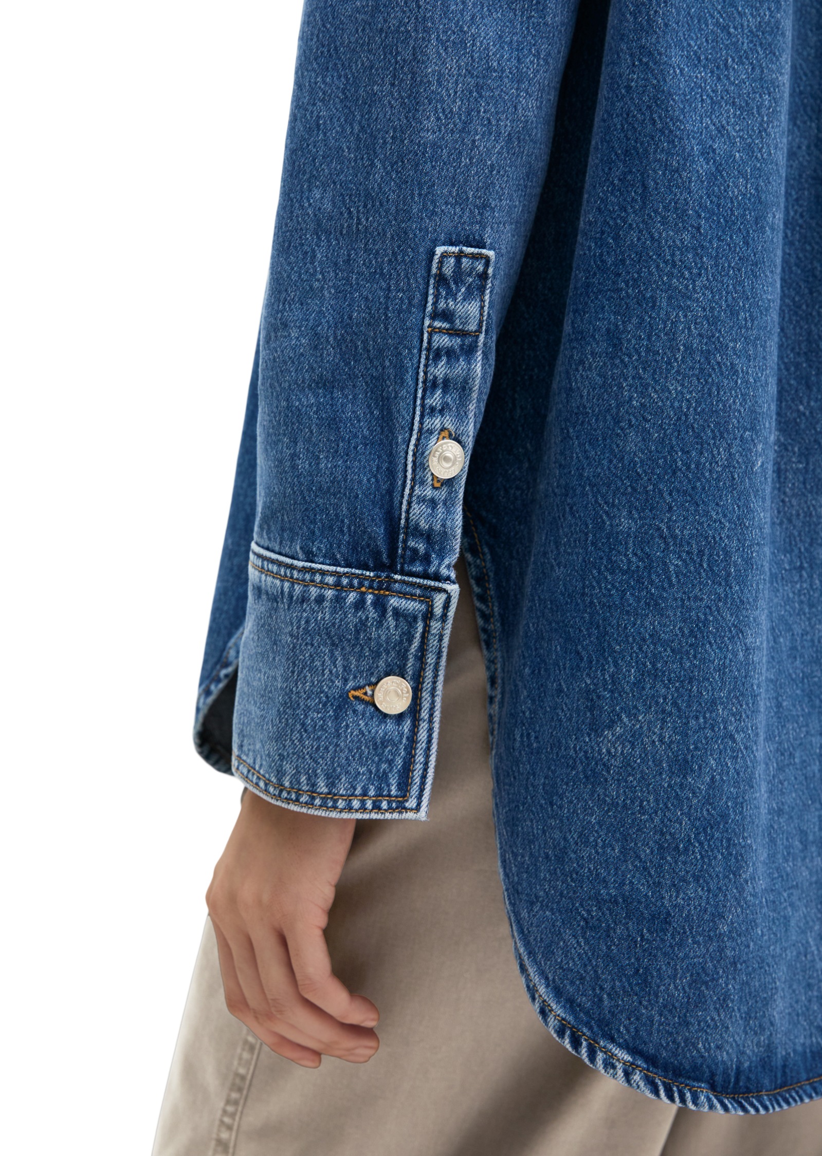 Marc O'Polo Jeansbluse relaxed aus Rigid Denim