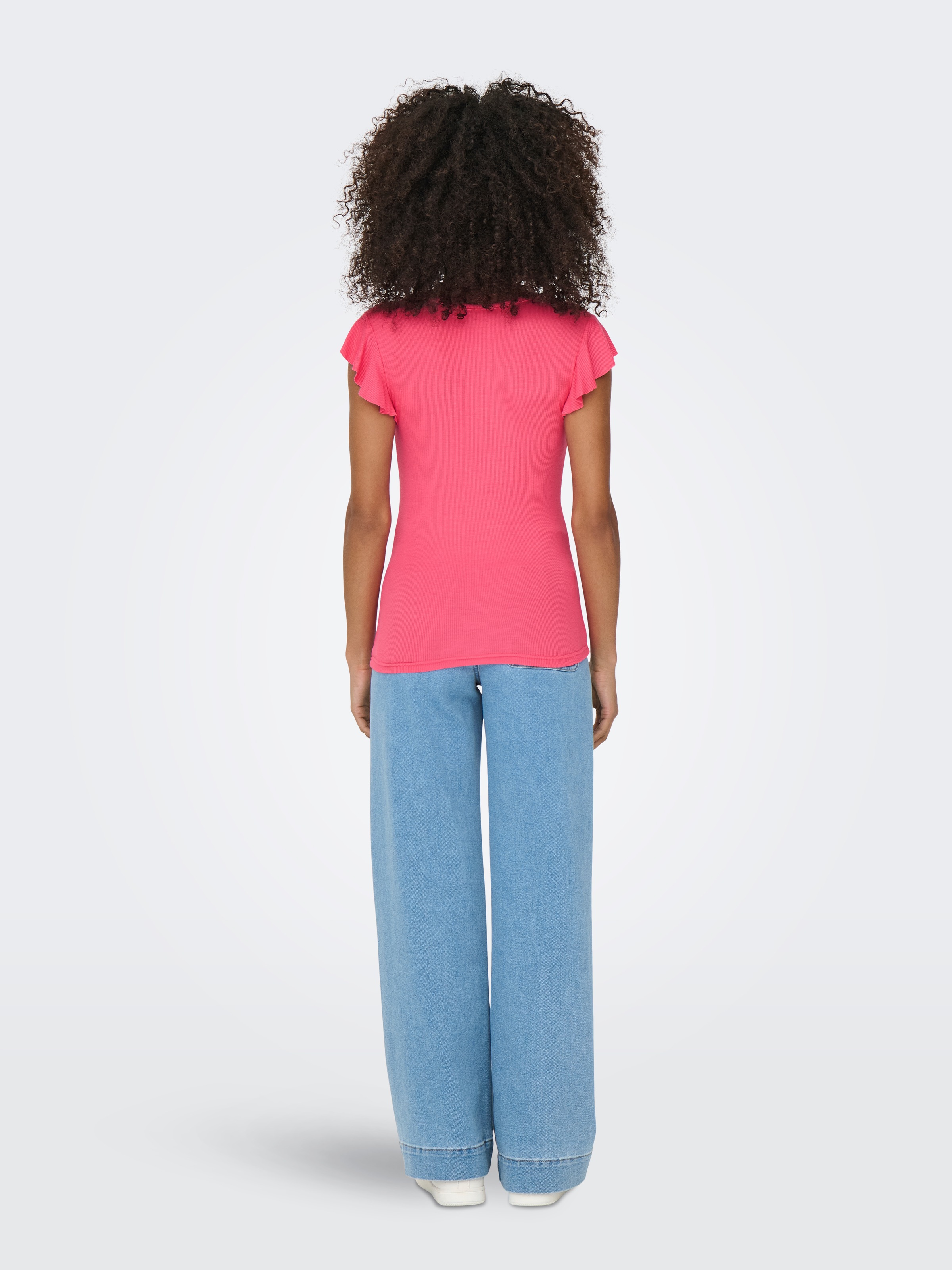 ONLY V-Shirt »ONLBELIA – V-Ausschnitt für femininen Sommerkomfort«, regular fit, Single Jersey, Viskosemischung, V-Ausschnitt, unifarben