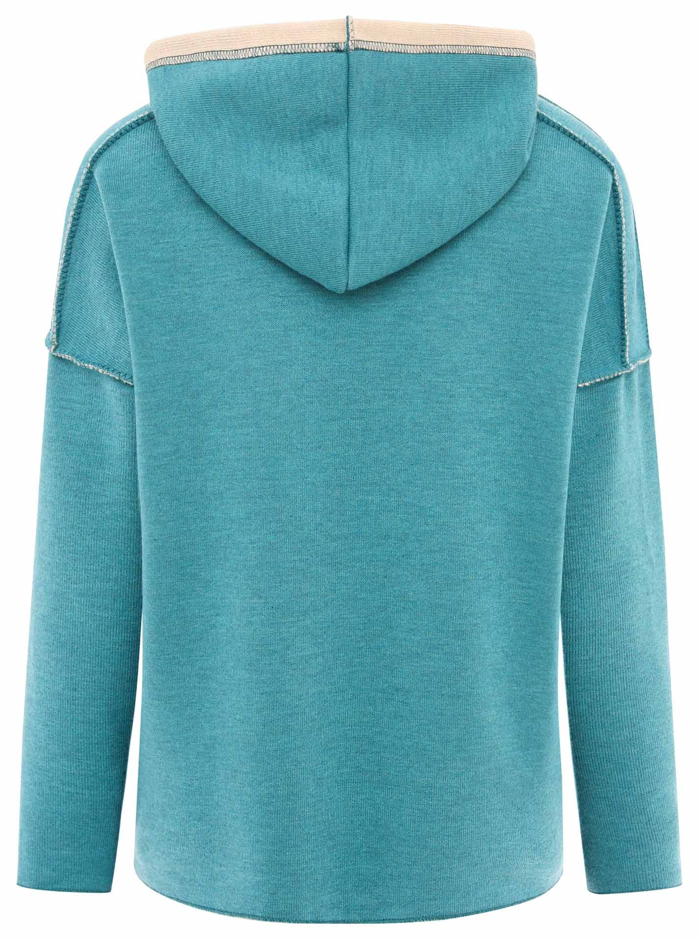 Zwillingsherz Hoodie »"Positive Mind"«, Kapuze, 3/4 Arm, tonaler Schriftzug vorn, Kordelzug