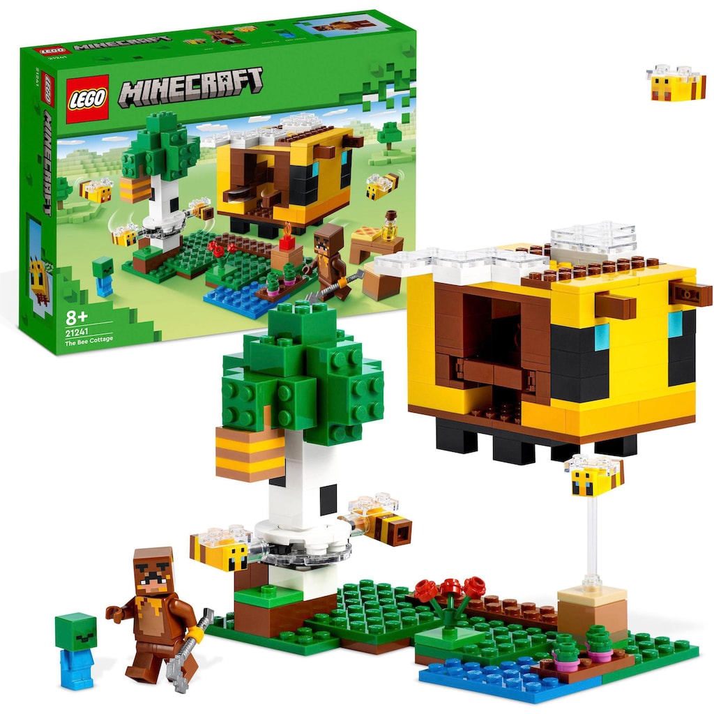 LEGO® Konstruktionsspielsteine »Das Bienenhäuschen (21241), LEGO® Minecraft«, (254 St.), Made in Europe
