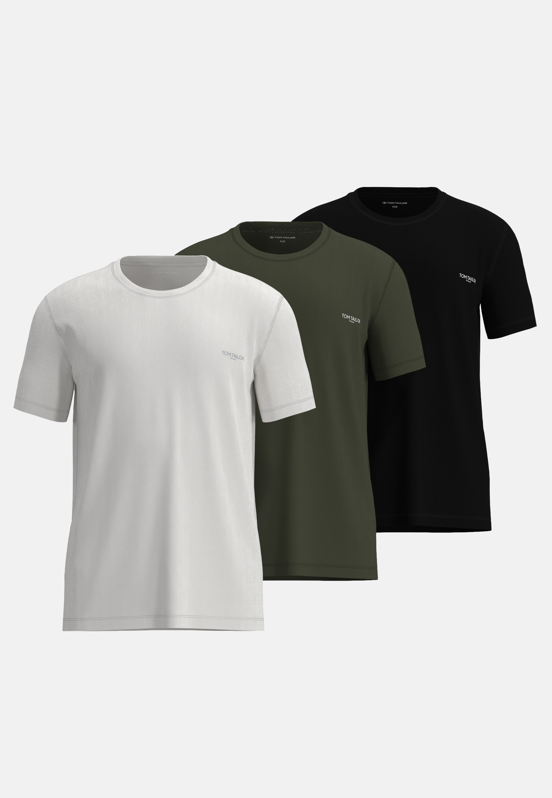 TOM TAILOR T-Shirt 3er Pack, 