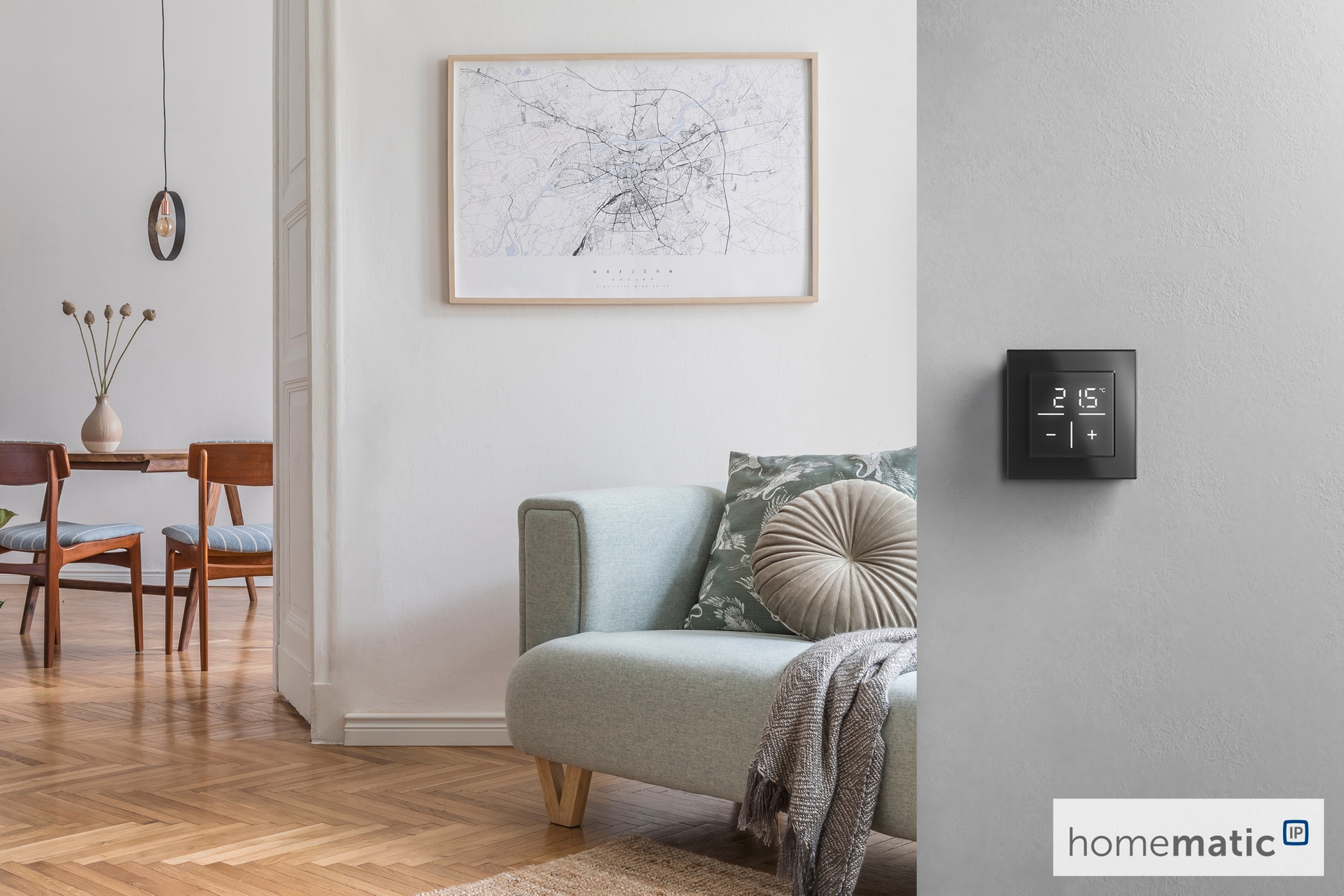 Homematic IP Smart-Home-Zubehör »Glas-Wandthermostat«