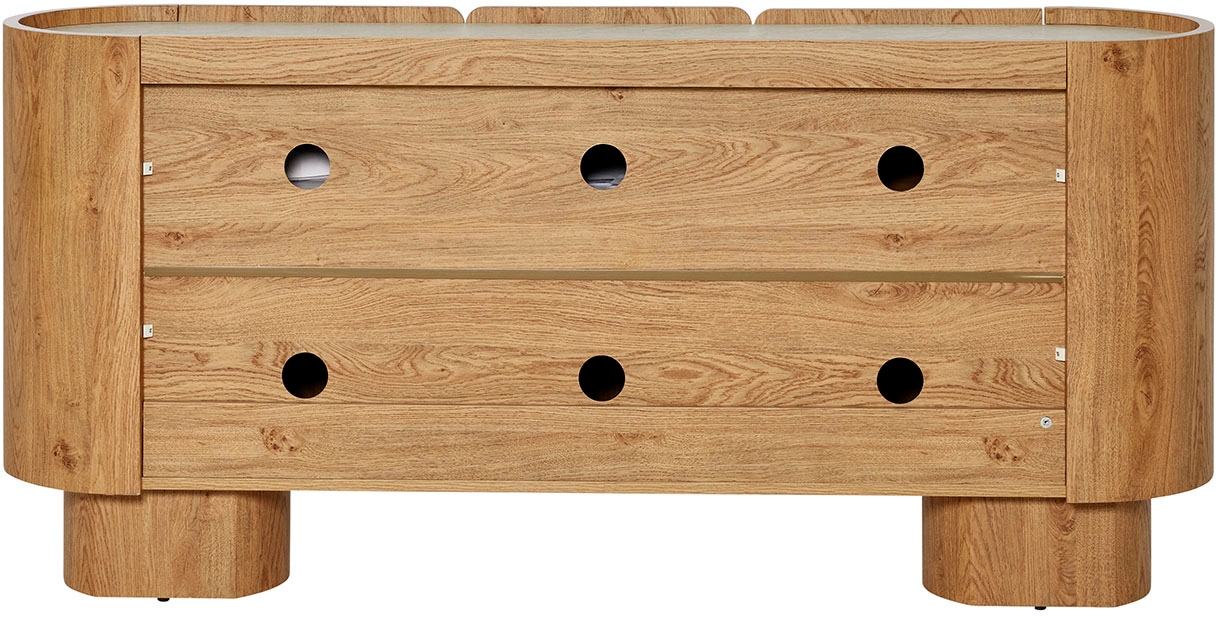 Jahnke Sideboard »CIRCO SB 160« 1 Stk. tlg. Sideboard, 3-türig, gerundetes Design, Marmor-Look, Breite 160 cm