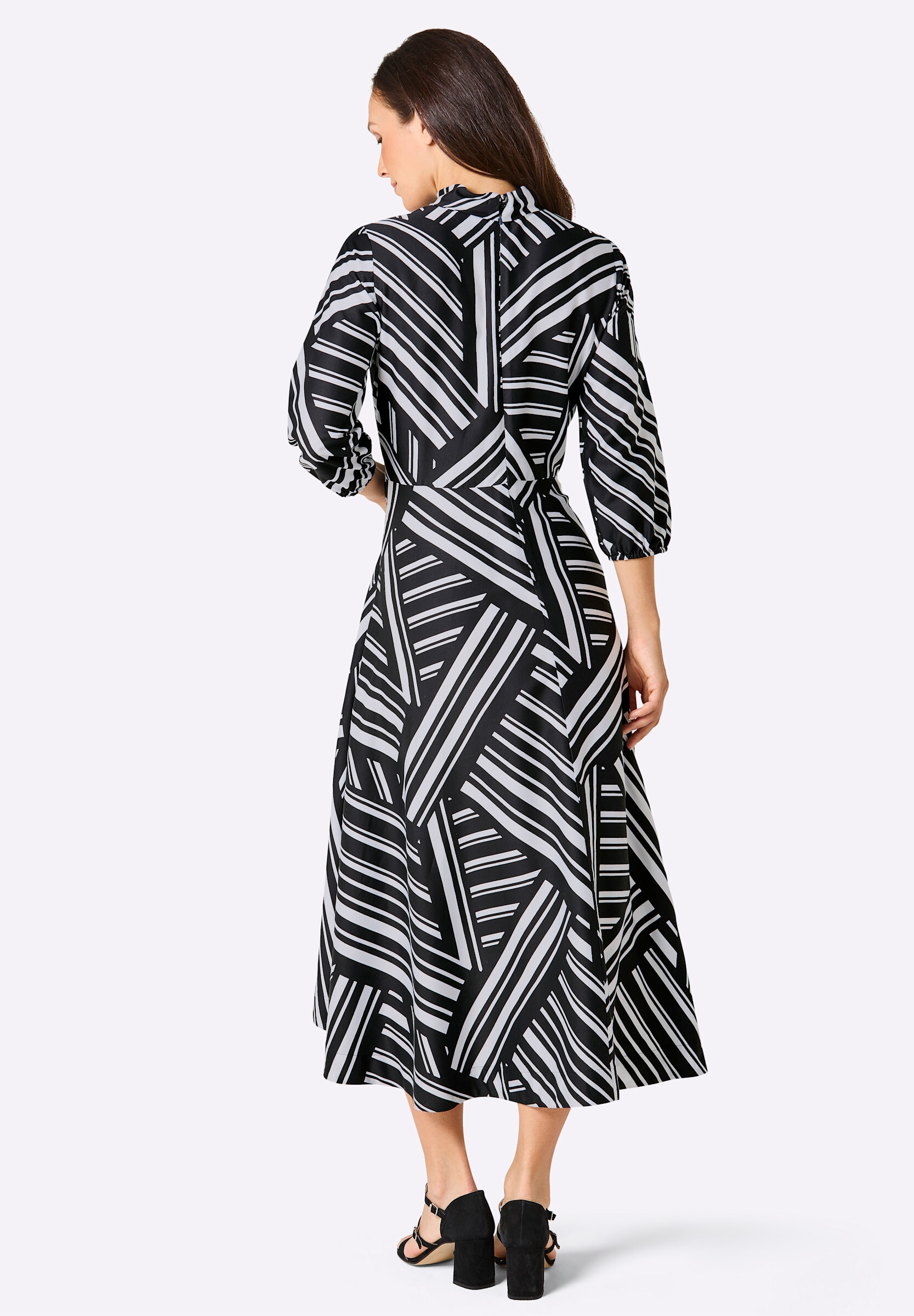 creation L Jerseykleid »Modal-Kleid Maxikleid mit Grafik-Dessin« Ohne Taschen