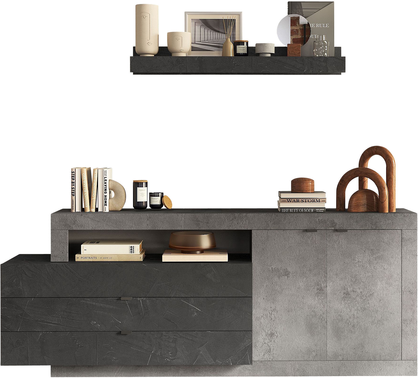 INOSIGN Sideboard »Freedom«, Breite 199 cm mit 2 Türen und 3 Schubkästen (in verschiedenen Farben)
