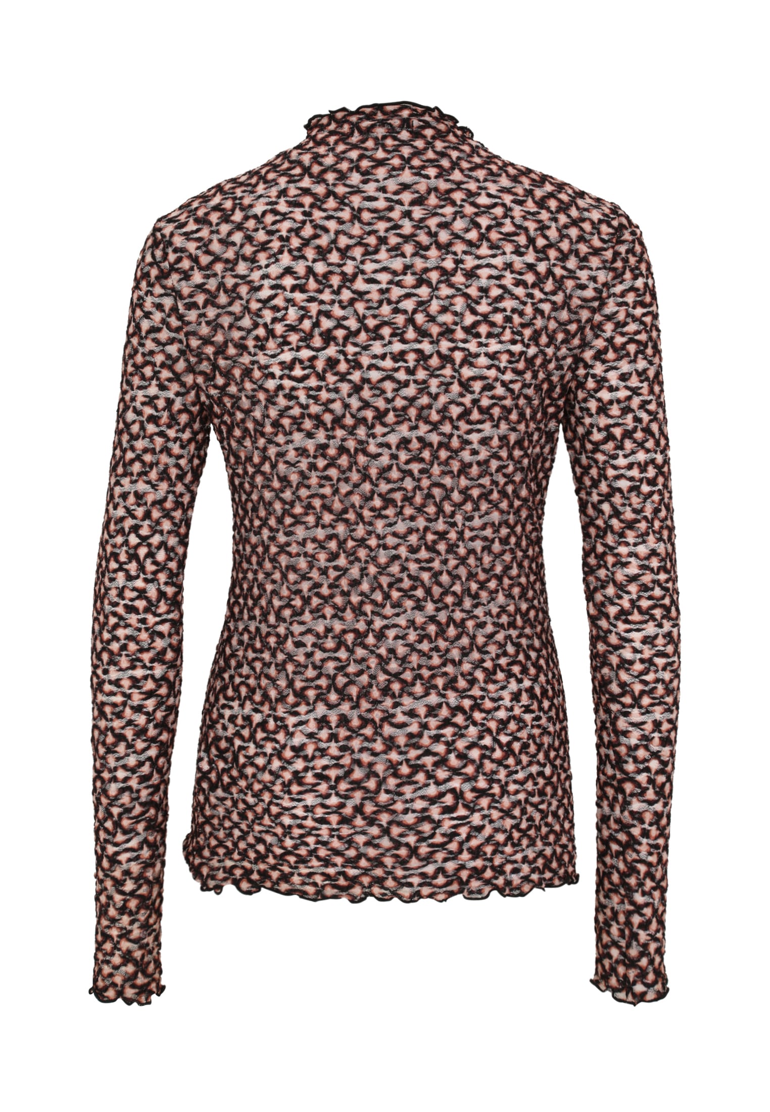 Zero Langarmshirt »Shirt transparent mit Stehkragen«