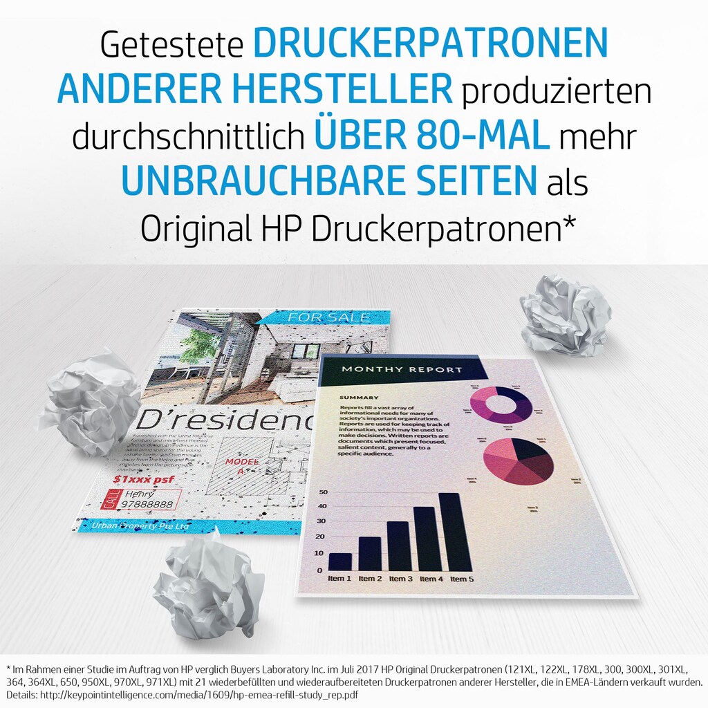 HP Nachfülltinte »6ZA17AE Schwarz Druckkopf«, für HP, (1 St.)