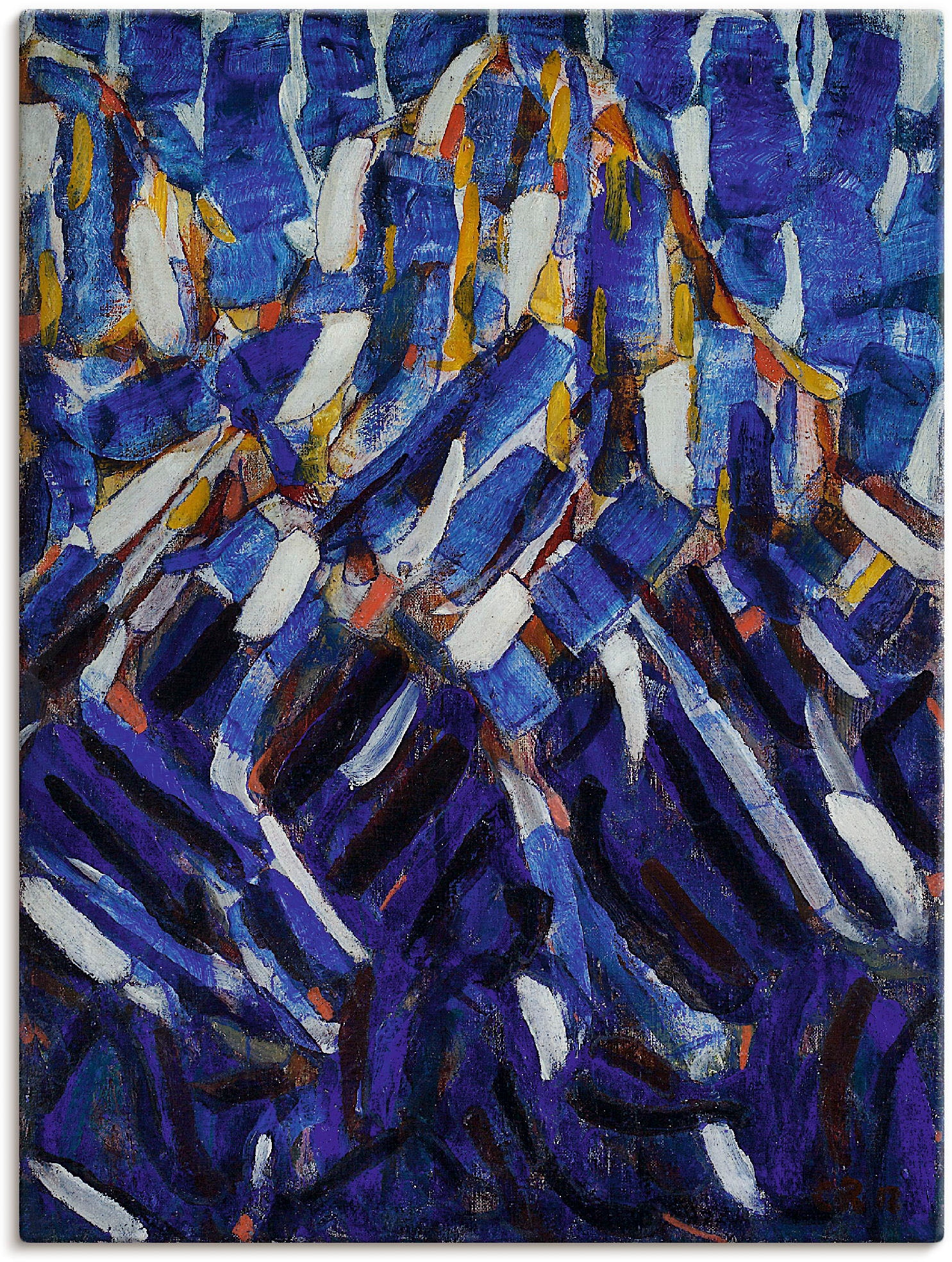 Artland Leinwandbild »Abstraktion (Der blaue Berg). 1912«, Gegenstandslos, (1 St.), auf Keilrahmen gespannt