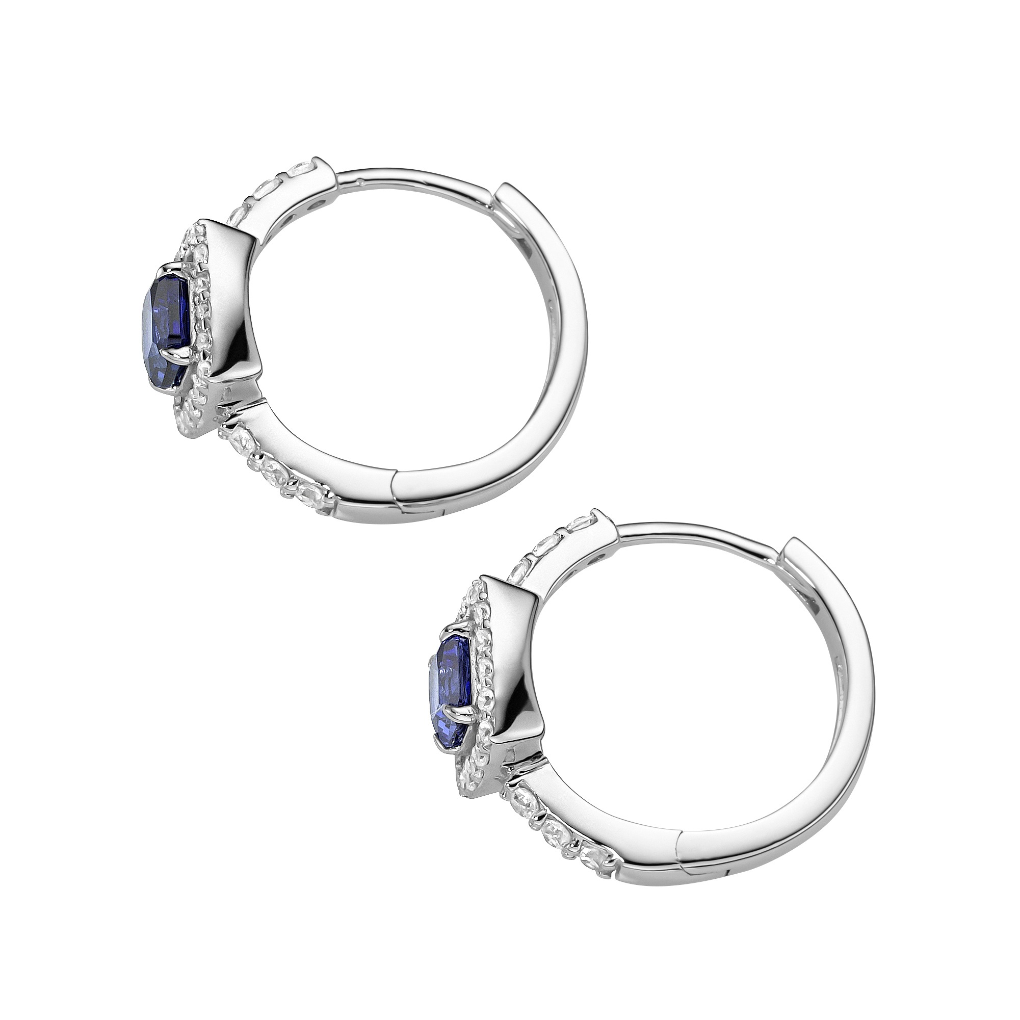 GIORGIO MARTELLO MILANO Paar Creolen »Creolen mit Ziersteinen, Silber 925«