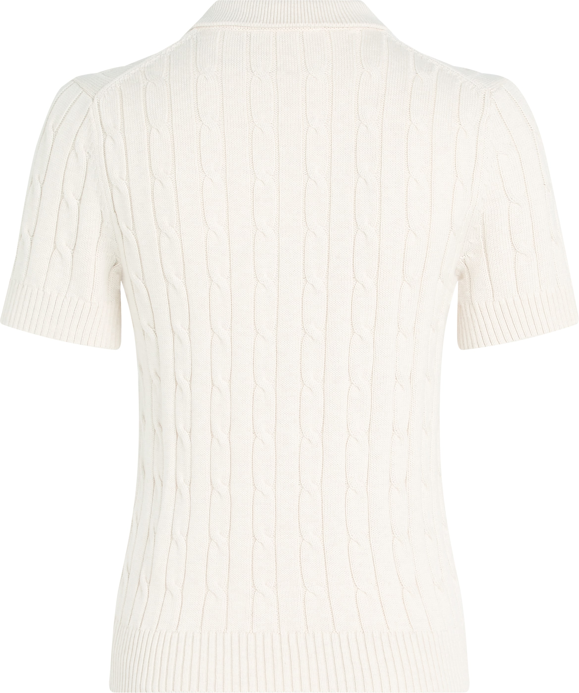 Tommy Hilfiger Polokragenpullover »CO CABLE MID GG SS POLO SWT«, mit Zopfmuster