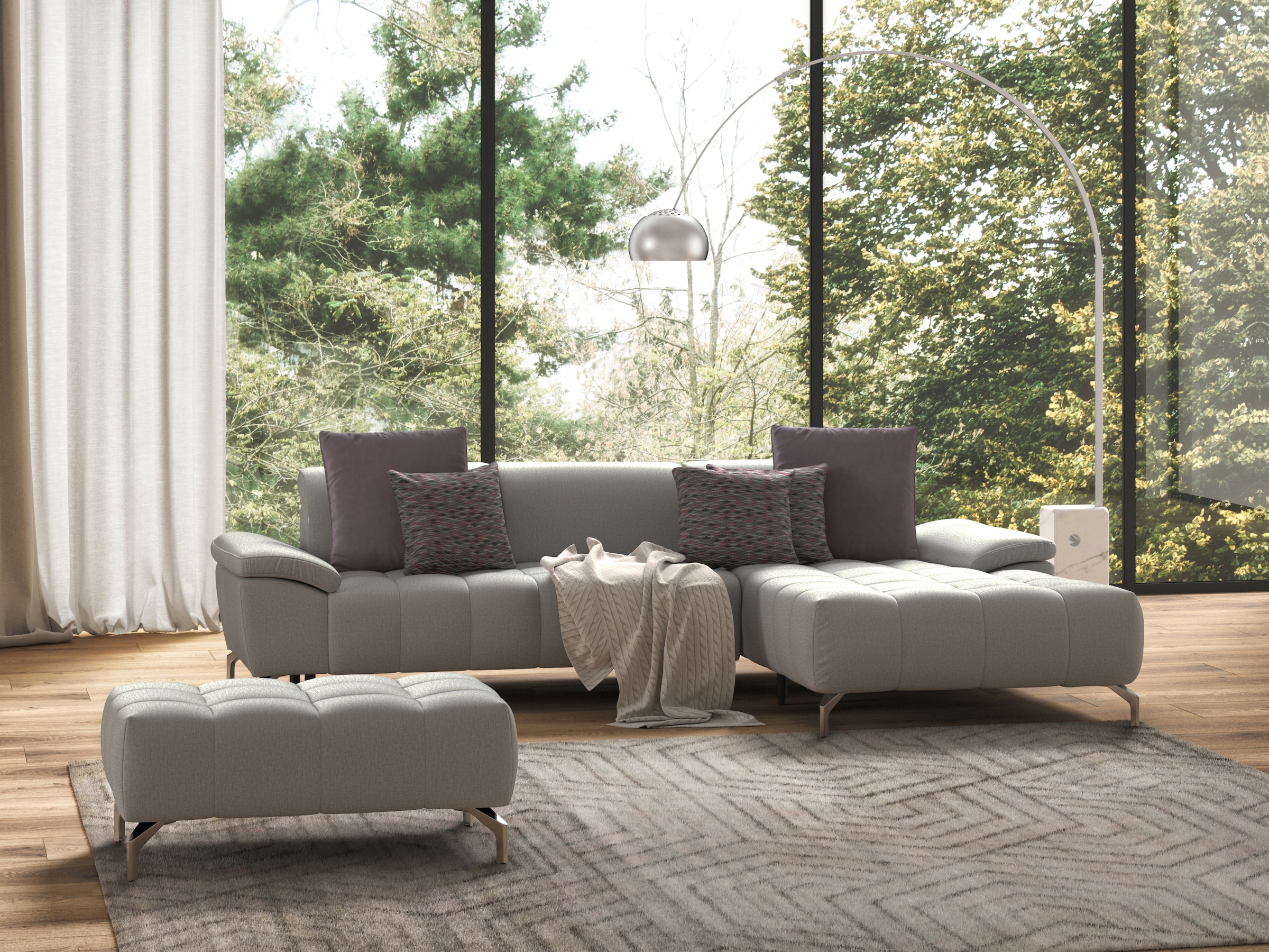 sit&more Hocker »Cool«, mit silberfarbenen Füßen