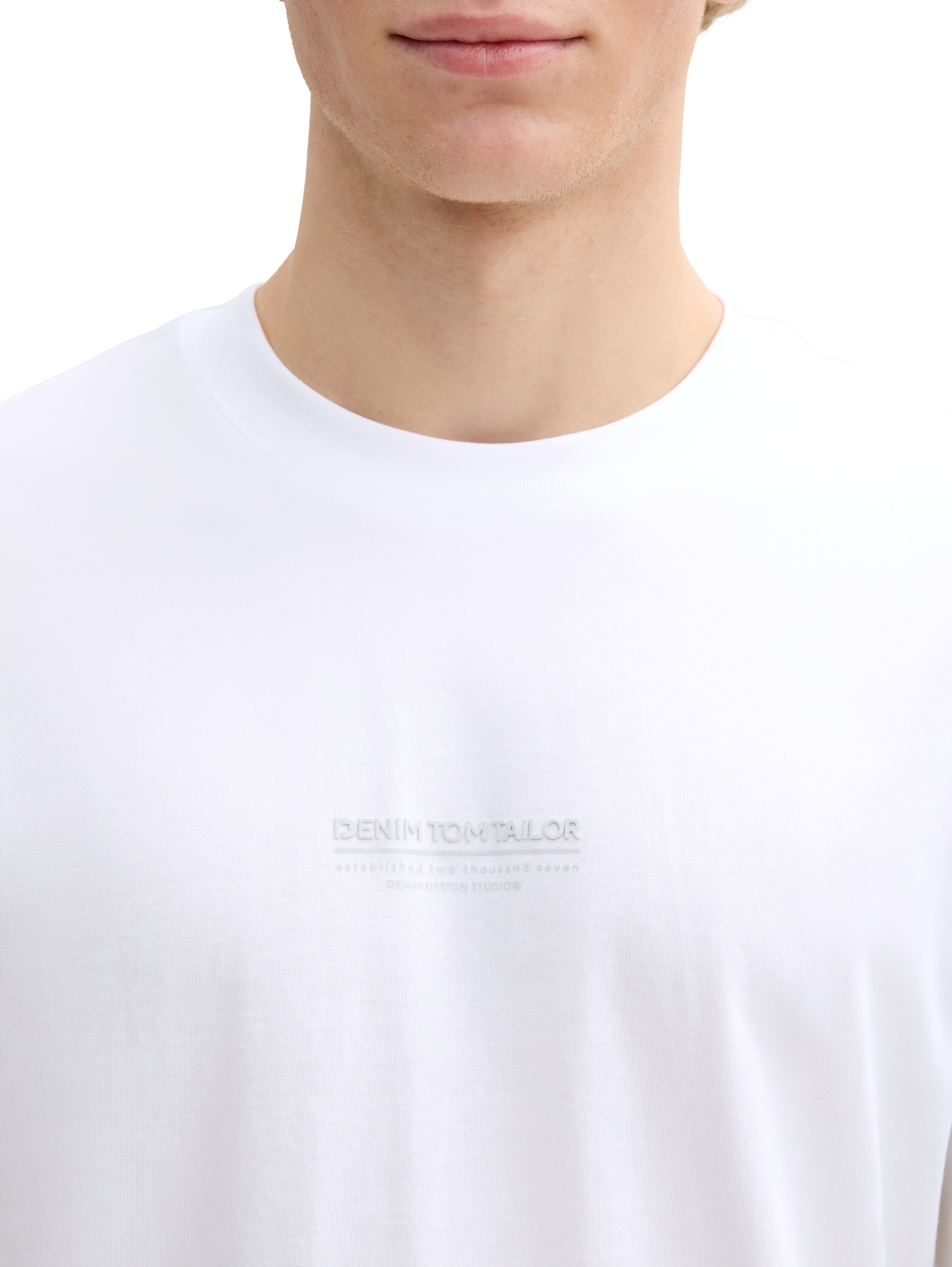 TOM TAILOR Denim T-Shirt, mit Marken-Frontprint