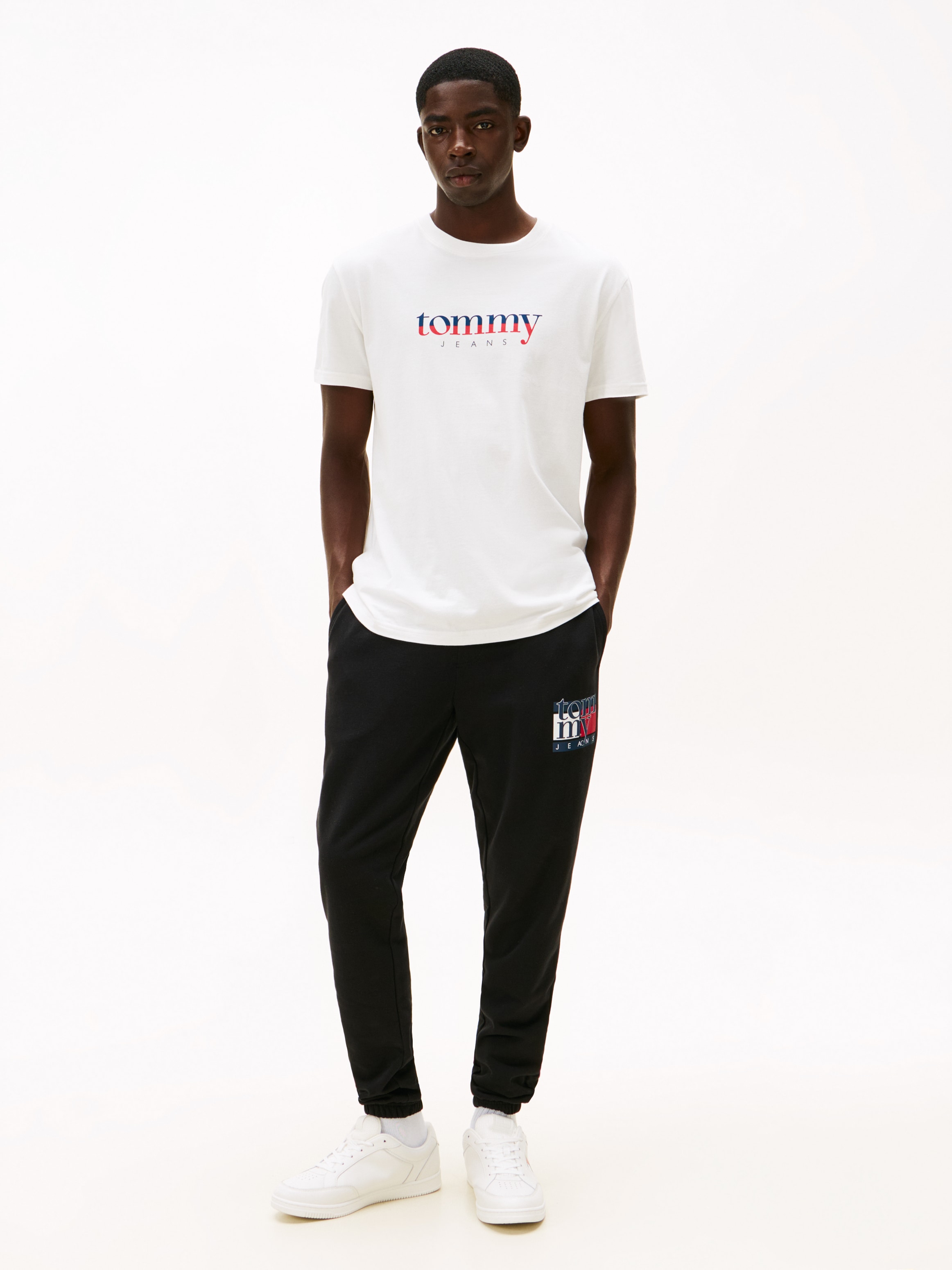 Tommy Jeans Sweathose »TJM RWB FLAG«, Jogginghose, Print, elastischer Bund, slim fit