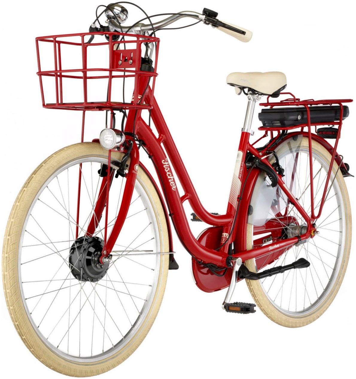 FISCHER Fahrrad E-Bike »CITA RETRO 2.0 418 48«, 3 Gang, Shimano, Shimano 3-Gang Nexus Nabenschaltung, (mit Akku-Ladegerät-mit Werkzeug), Pedelec, Elektrofahrrad für Damen u. Herren