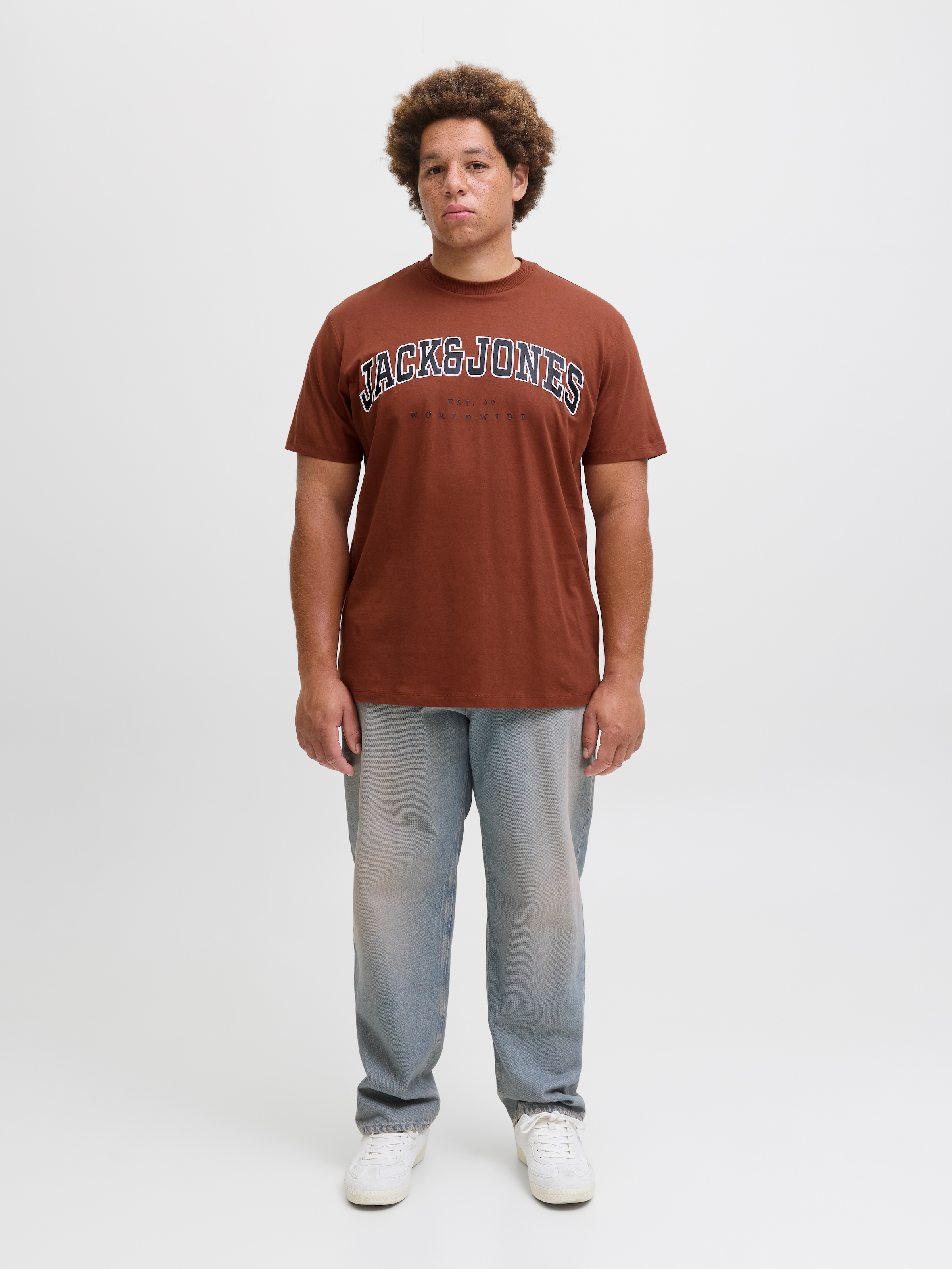 Jack & Jones PlusSize T-Shirt »JJECALEB VARSITY TEE SS O-NECK NOOS PLS«