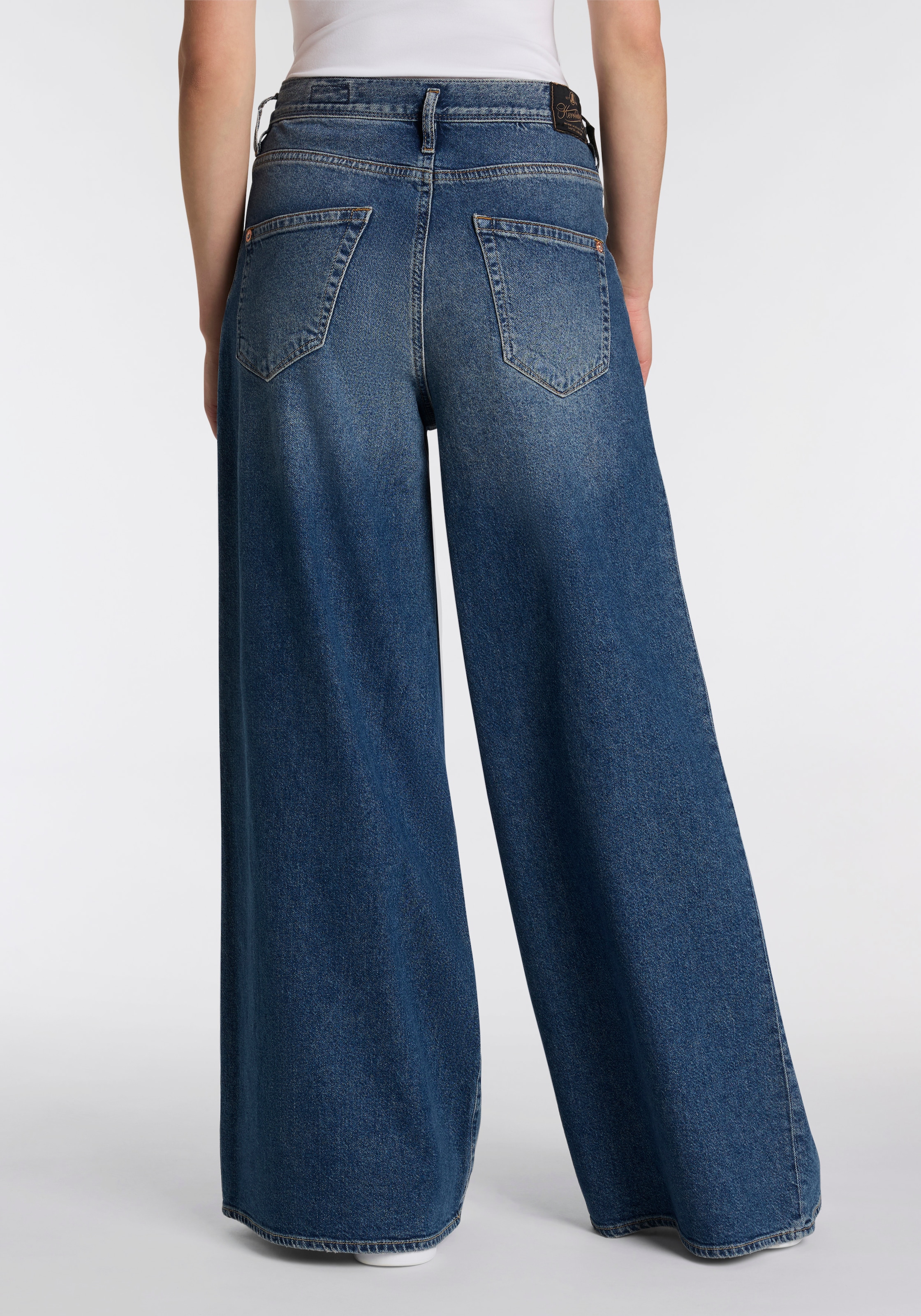Herrlicher 5-Pocket-Jeans »Shyra Palazzo Denim« mit besonders weitem Bein