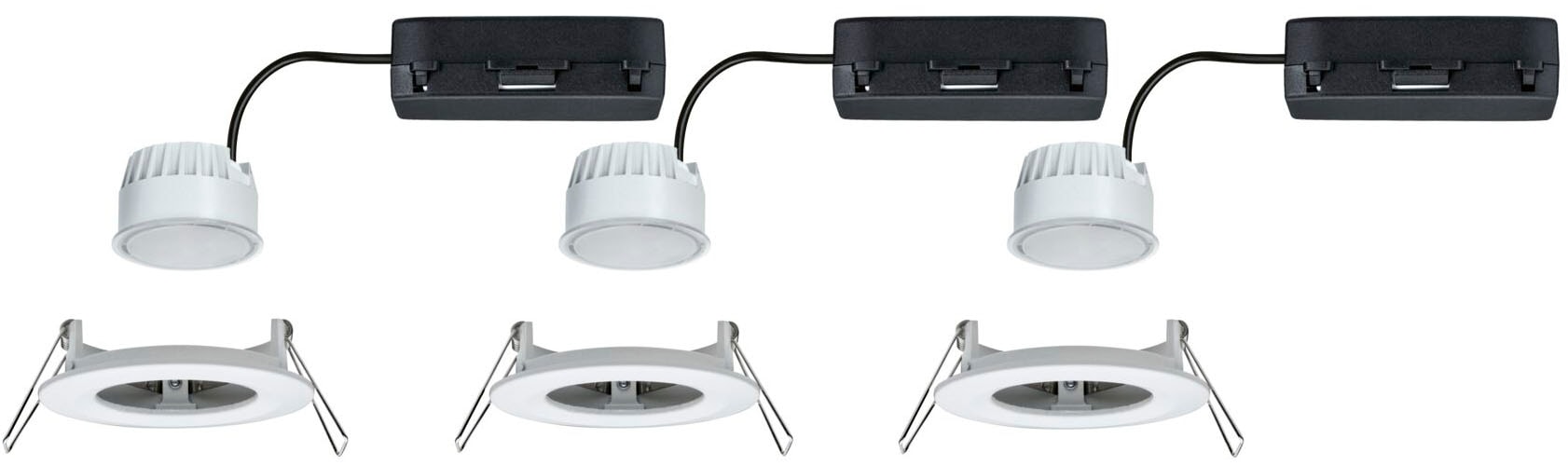 Paulmann LED Einbauleuchte »LED Einbauleuchte Nova Coin IP44 rund 78mm« LED-Modul 3 Stk. Tageslichtweiß Memoryfunktion, Farbwechsler, Farbsteuerung, Dimmer, Smart Home