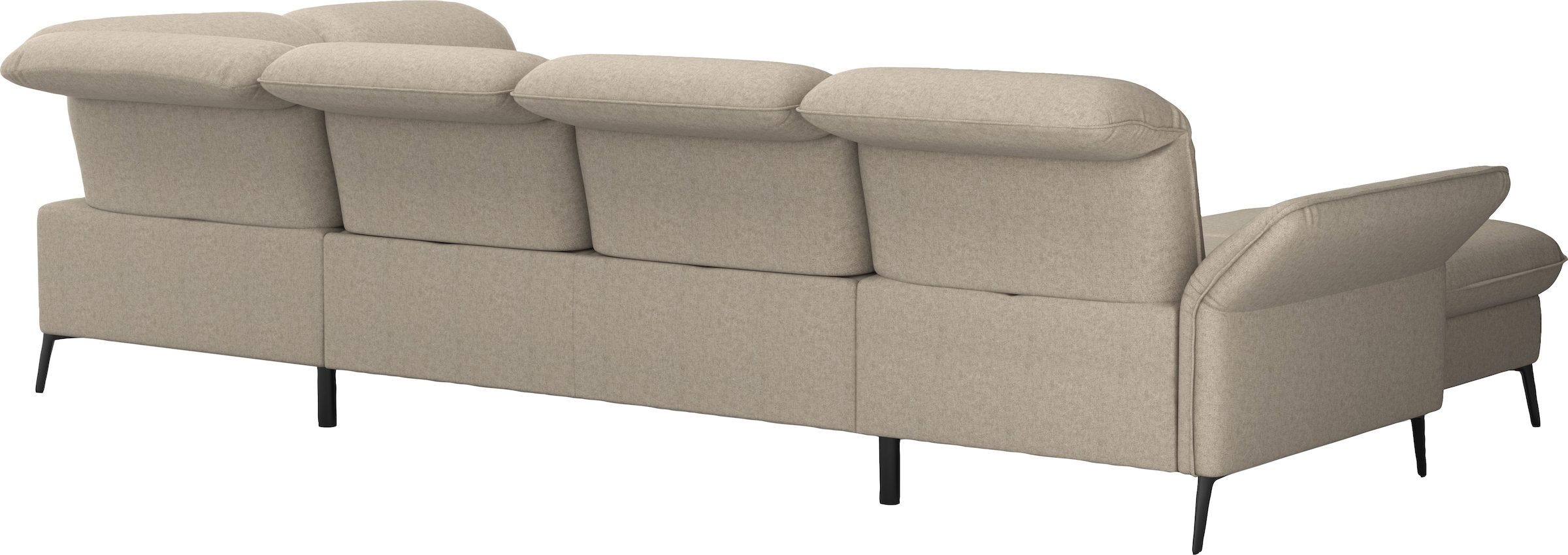 sit&more Wohnlandschaft »Emely, inkl. Sitztiefenverstellung«, wahlweise mit Bettfunktion,Bettkasten,Kopf- & Armteilverstellung