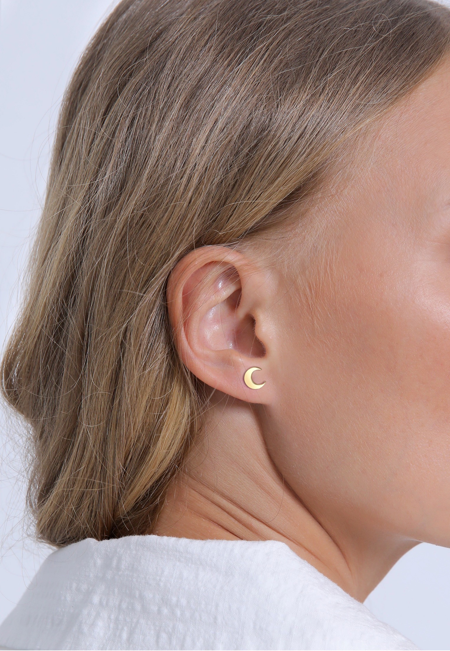 Elli Paar Ohrstecker »Ohrringe Ohrstecker Stern Halbmond 925 Sterling Silber«