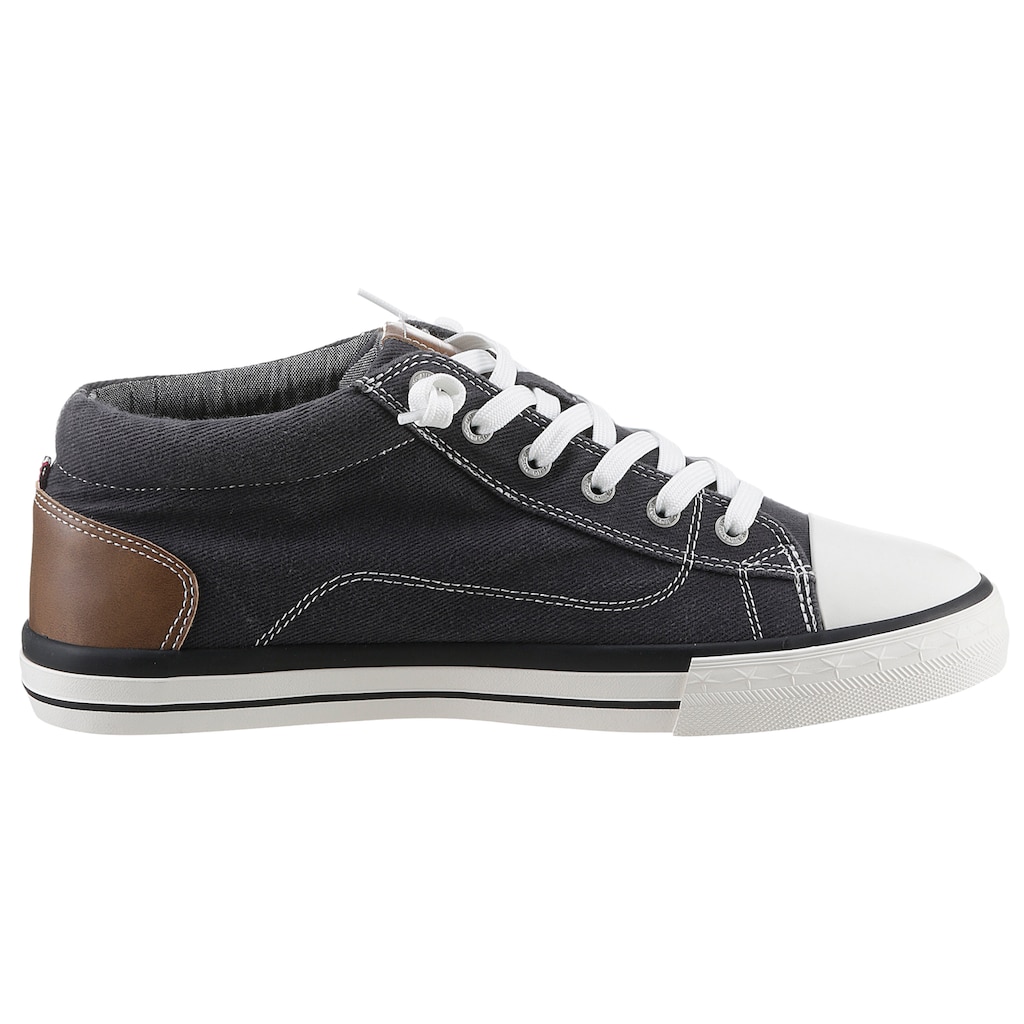 Mustang Shoes Sneaker, Schnürschuh, Halbschuh, Freizeitschuh mit Gummikappe